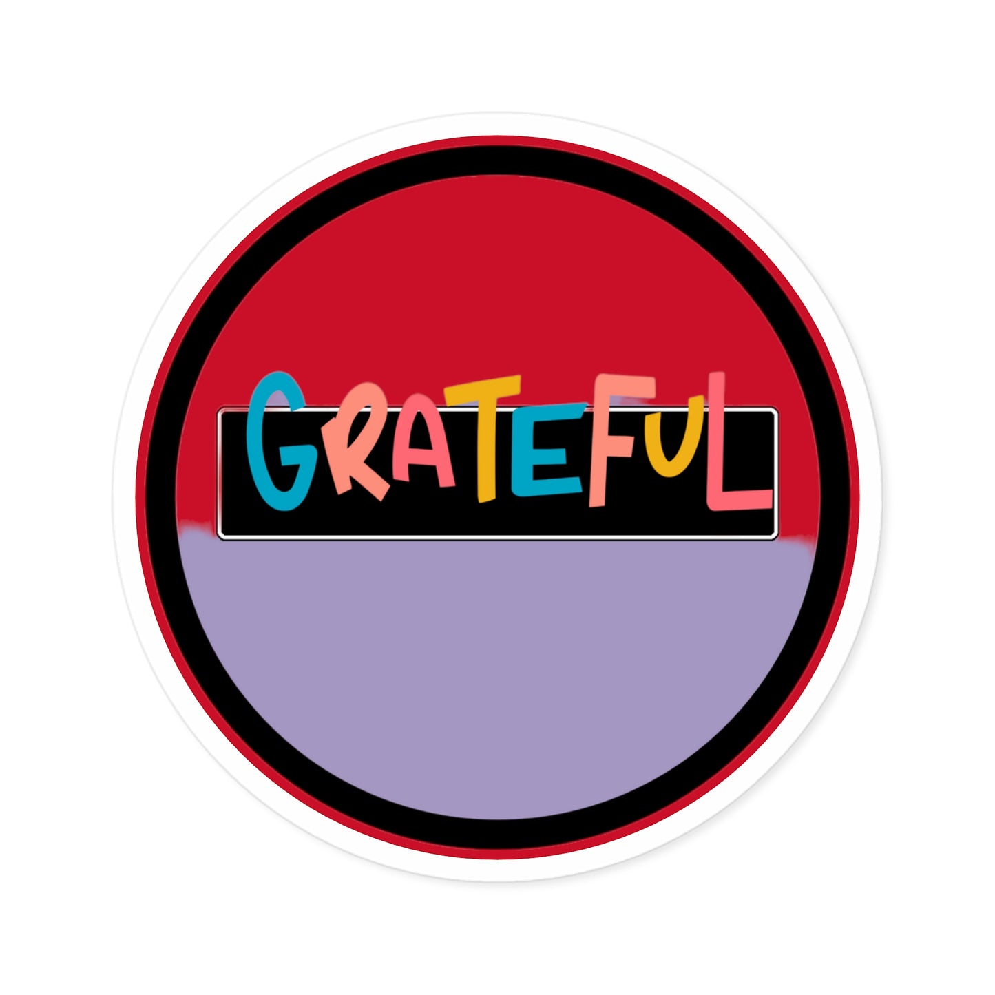 Grateful Round Stickers, Indoor\Outdoor