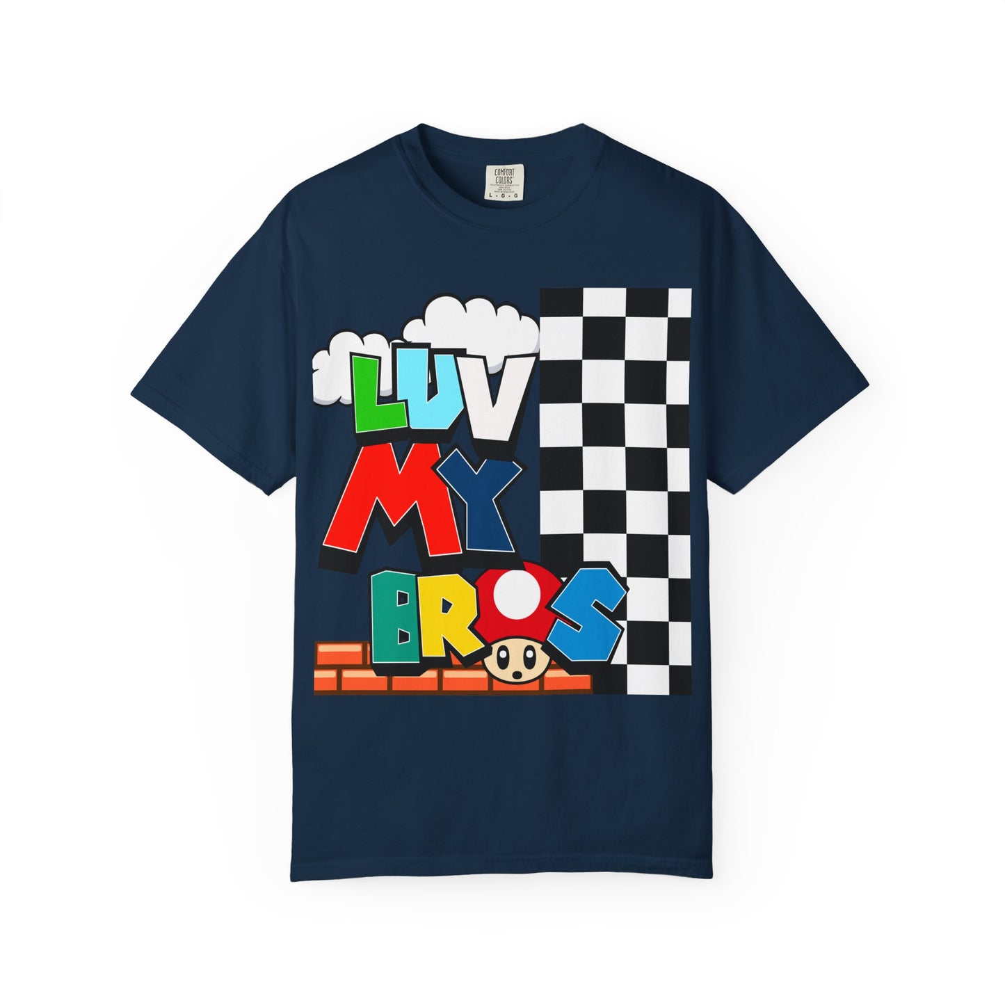 Colorful Retro Gaming T-Shirt, Luv My Bros Shirt, Unisex Tee, Gamer Gift,