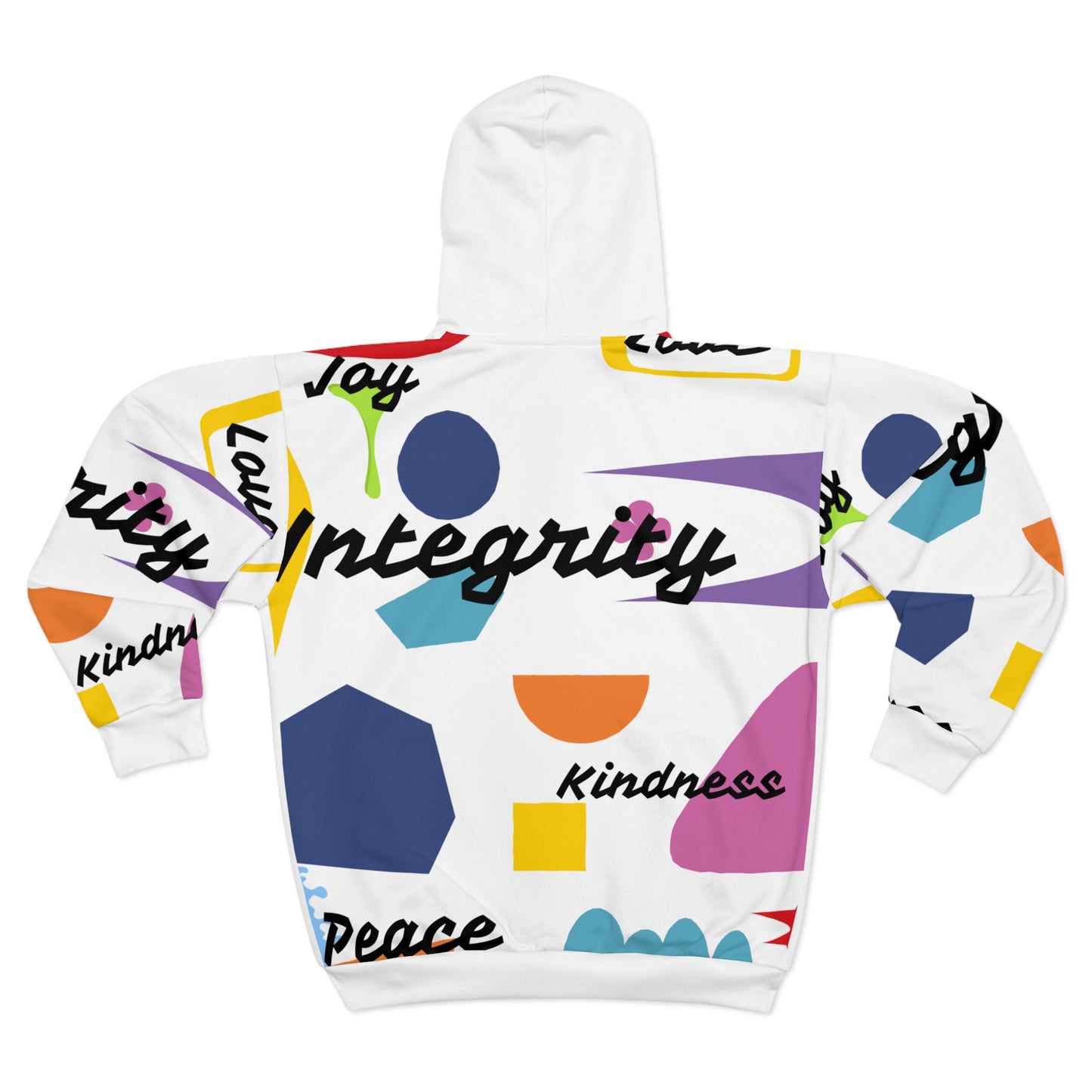 Integrity Joy Love Kindness Peace Unisex Zip Hoodie