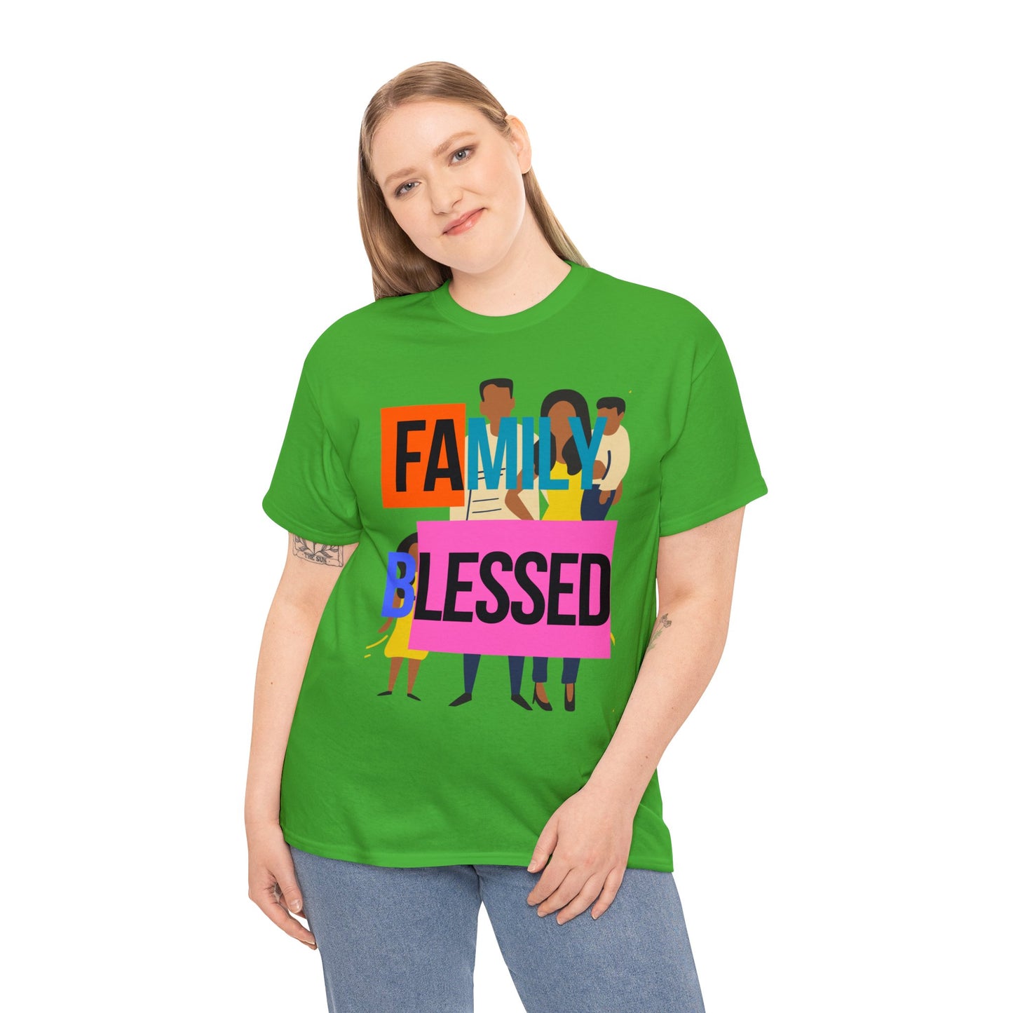 Family Blessed Unisex Heavy Cotton Tee