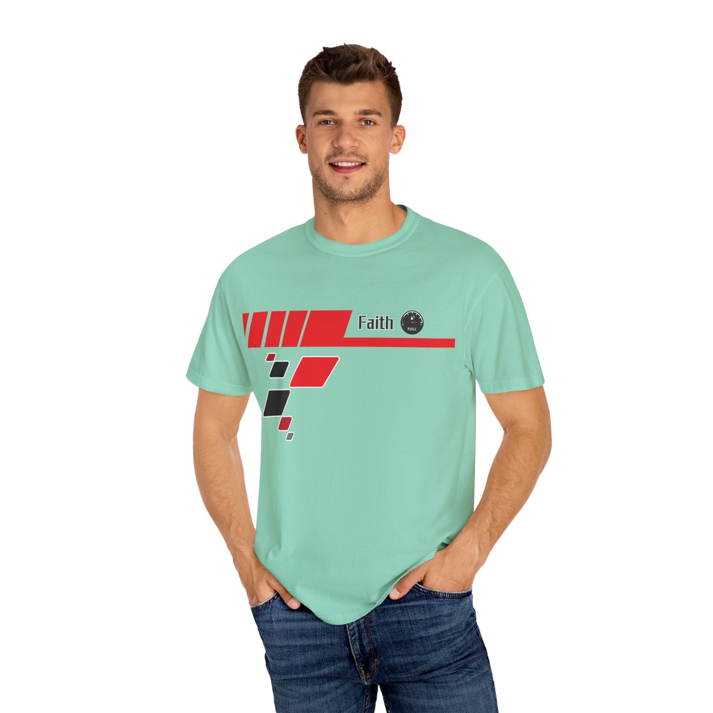 Faith Fuel Race T-Shirt | Comfort Colors 1717 - Christian Design