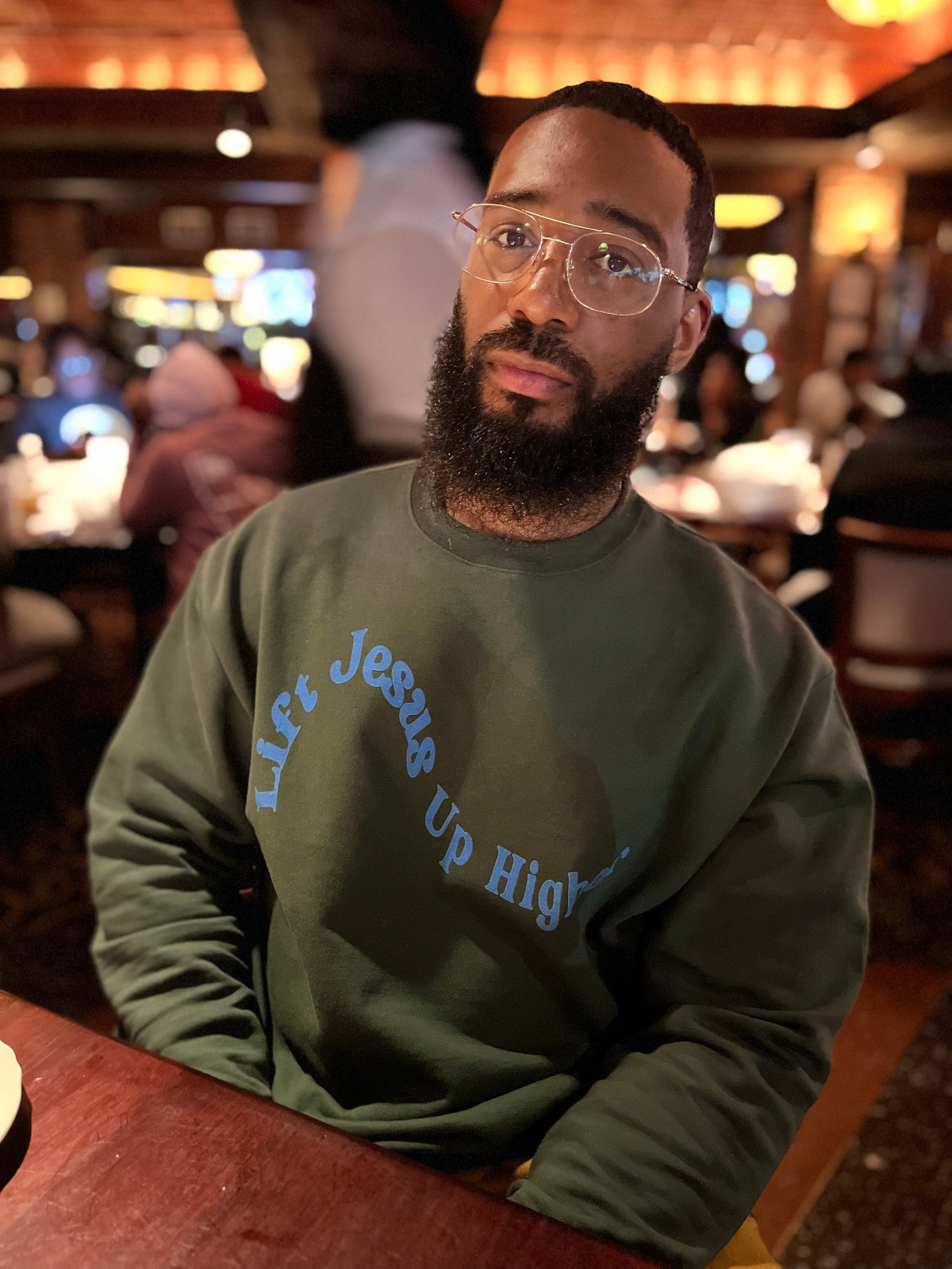 Lift Jesus Up Higher Champion Sweatshirt