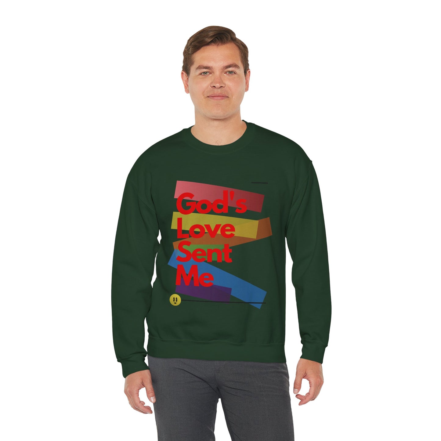 God's Love Sent Me Unisex Heavy Blend™ Crewneck Sweatshirt