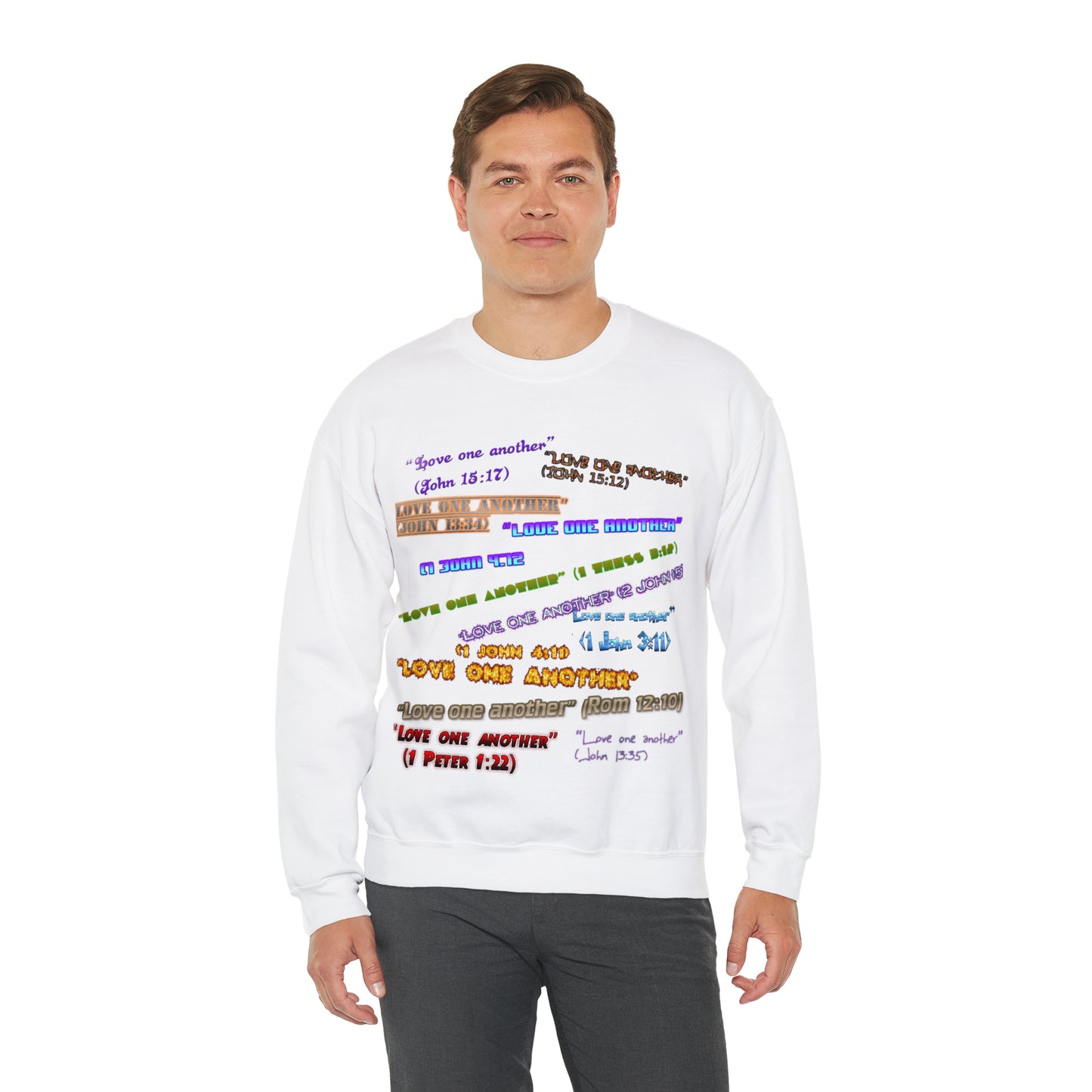 Love One Another Unisex Heavy Blend™ Crewneck Sweatshirt