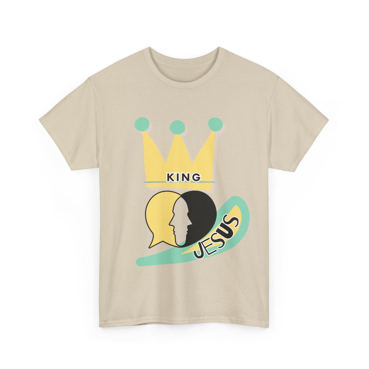 King Jesus Heart Face Unisex Heavy Cotton Tee