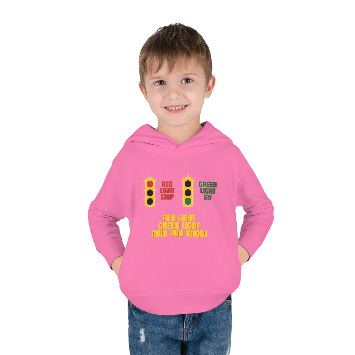 Red Light Green Light Toddler Pullover Fleece Hoodie