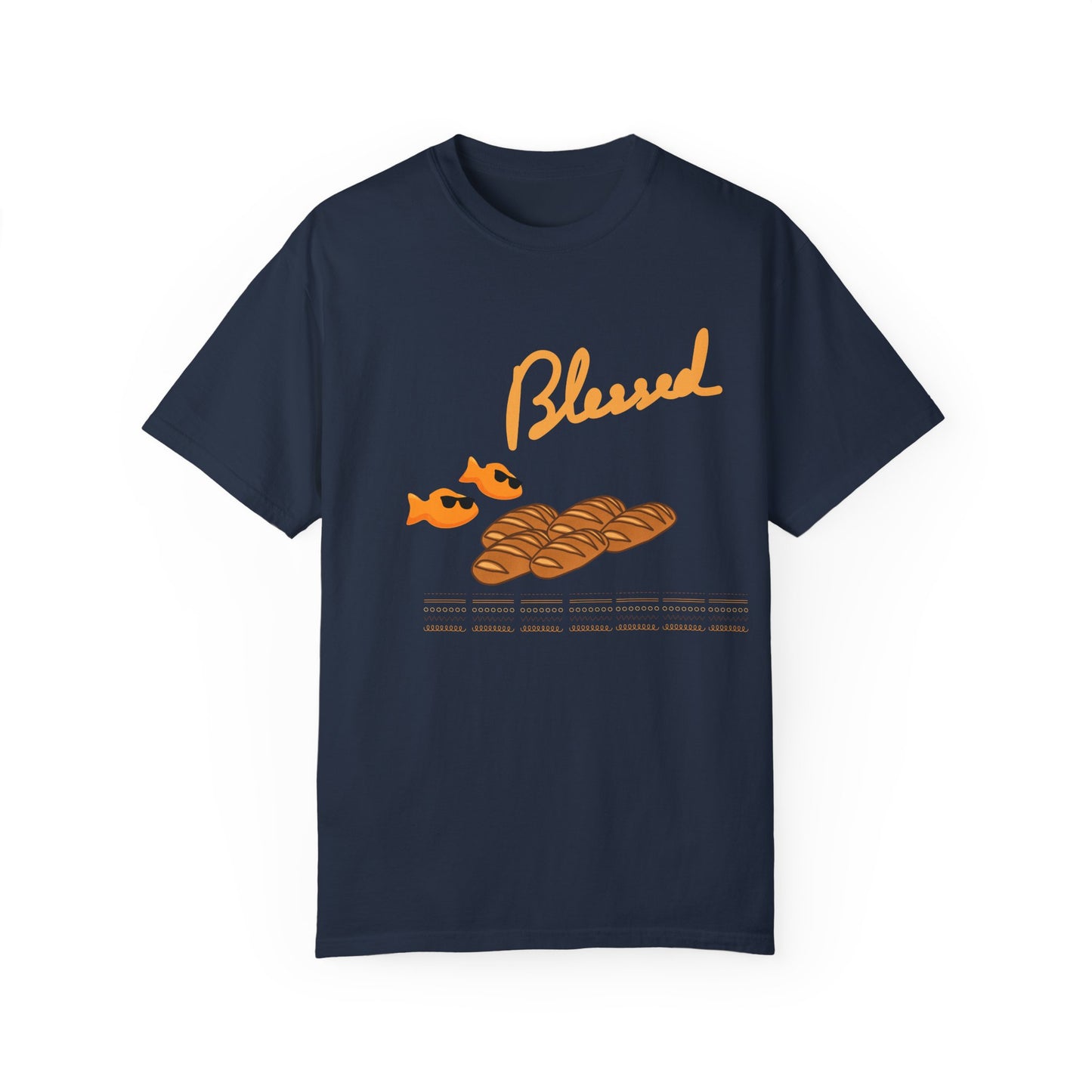 Blessed 2 fish & 5 Loaves T-Shirt – Christian Design | Comfort Colors 1717