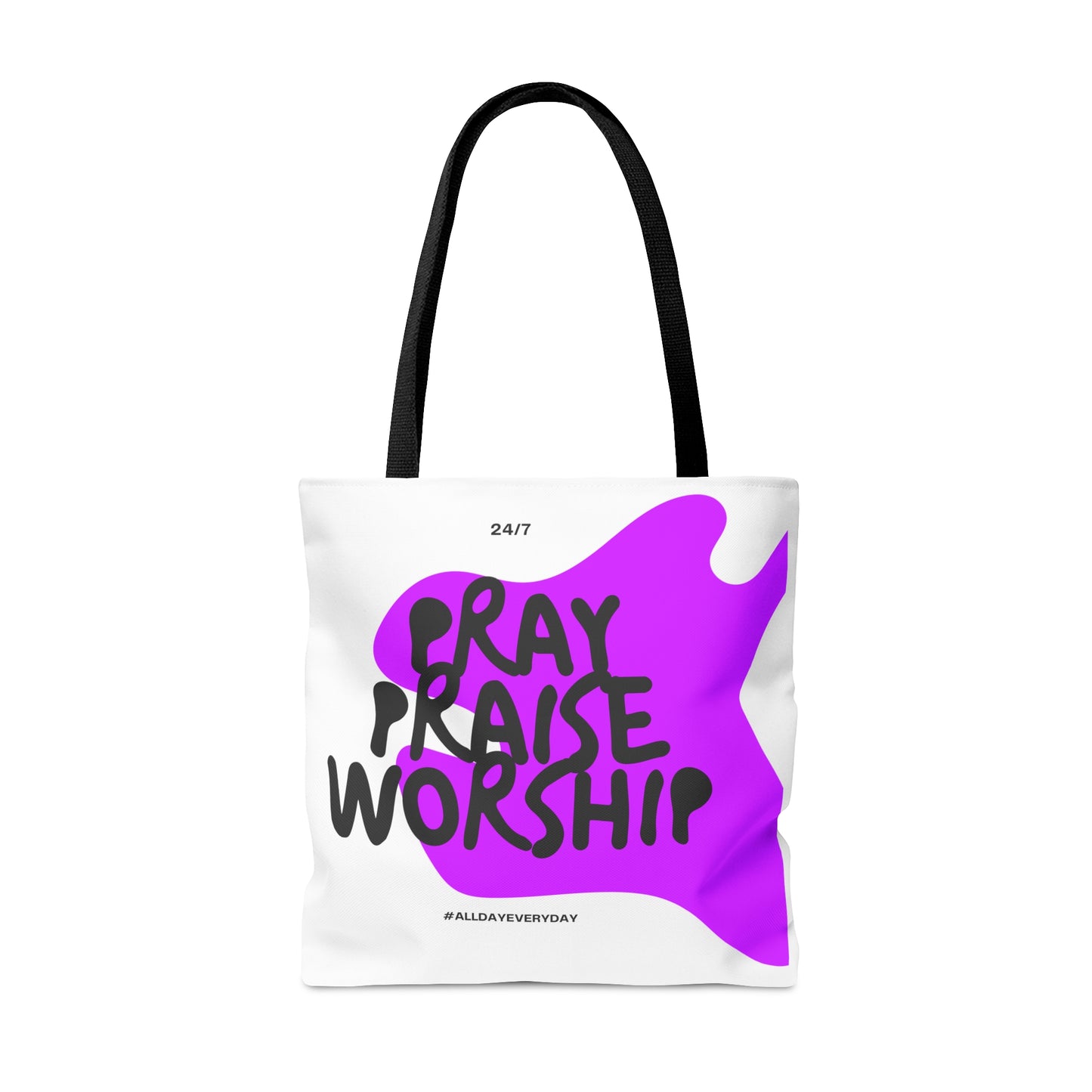 Pray Praise Worship Tote Bag