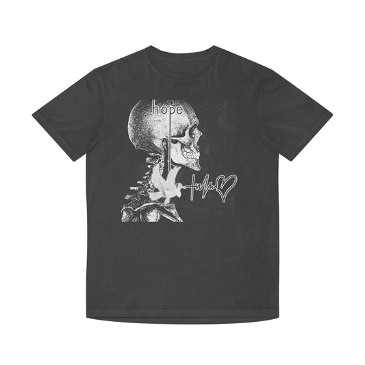 Hope & Life Unisex T-Shirt, Vintage Skull Graphic Tee for Comfort, Ideal for Casual Outfits, Gifts for Celebrations, Spring Fashion