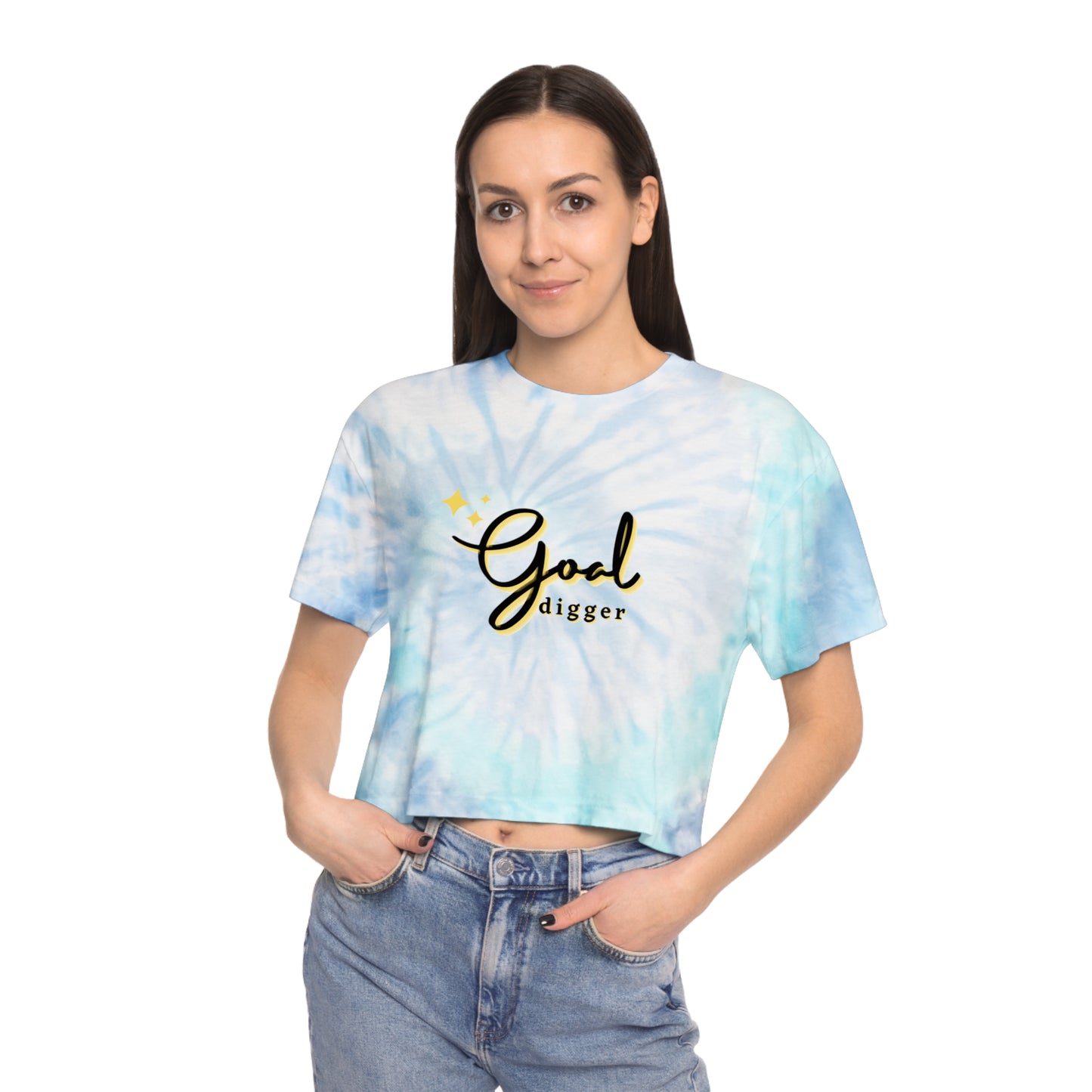 Goal Digger Women's Tie-Dye Crop Tee