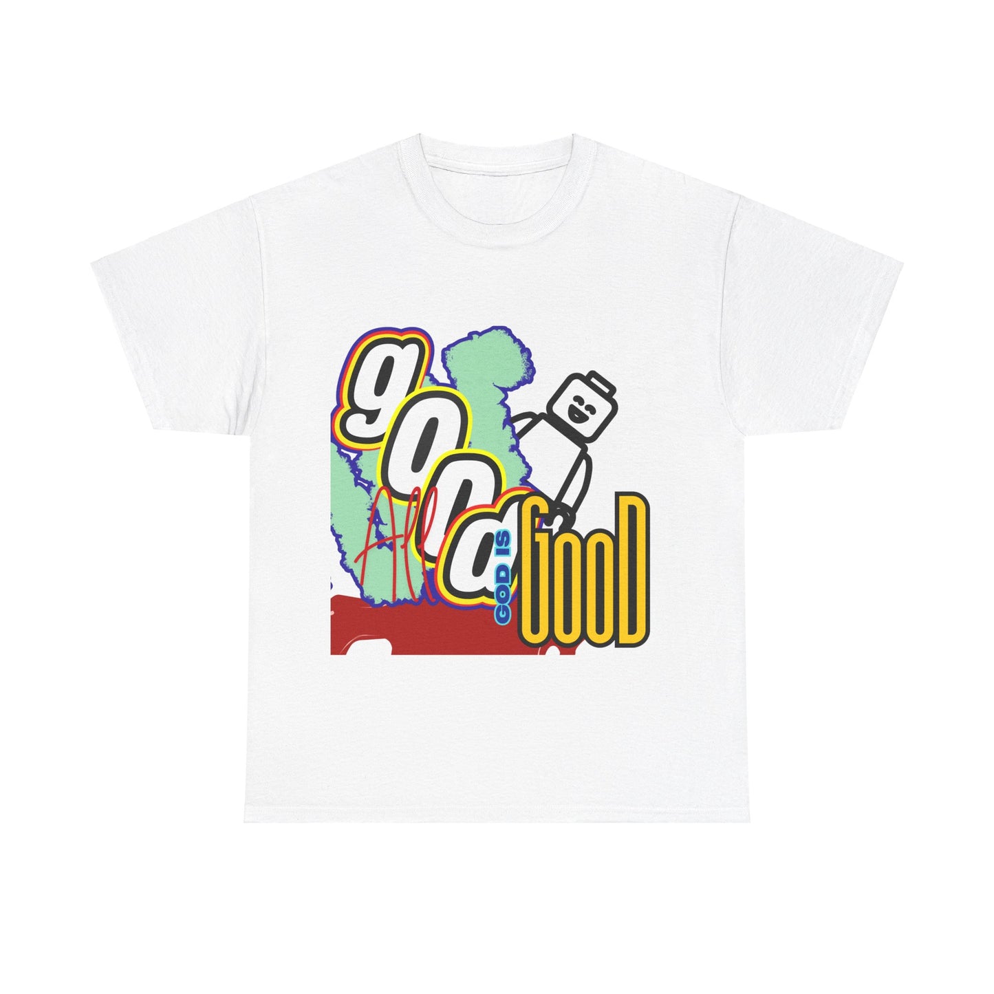 All Good God is Good" Lego Inspired T-Shirt - Fun and Creative Faith-Based Apparel