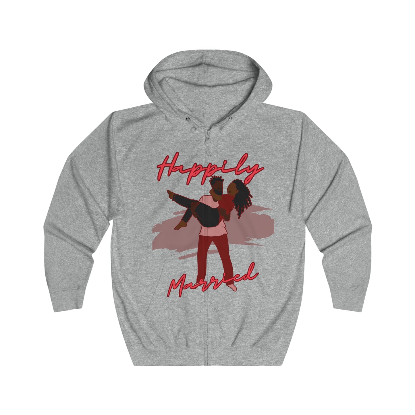 Public Happily Married Unisex Hoodie: Celebrate Marriage Status with Joy, Love, and Bliss While Matching