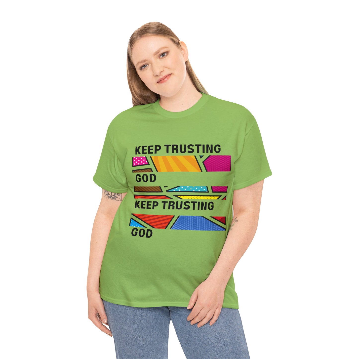 Keep Trusting God V3 Unisex Heavy Cotton Tee