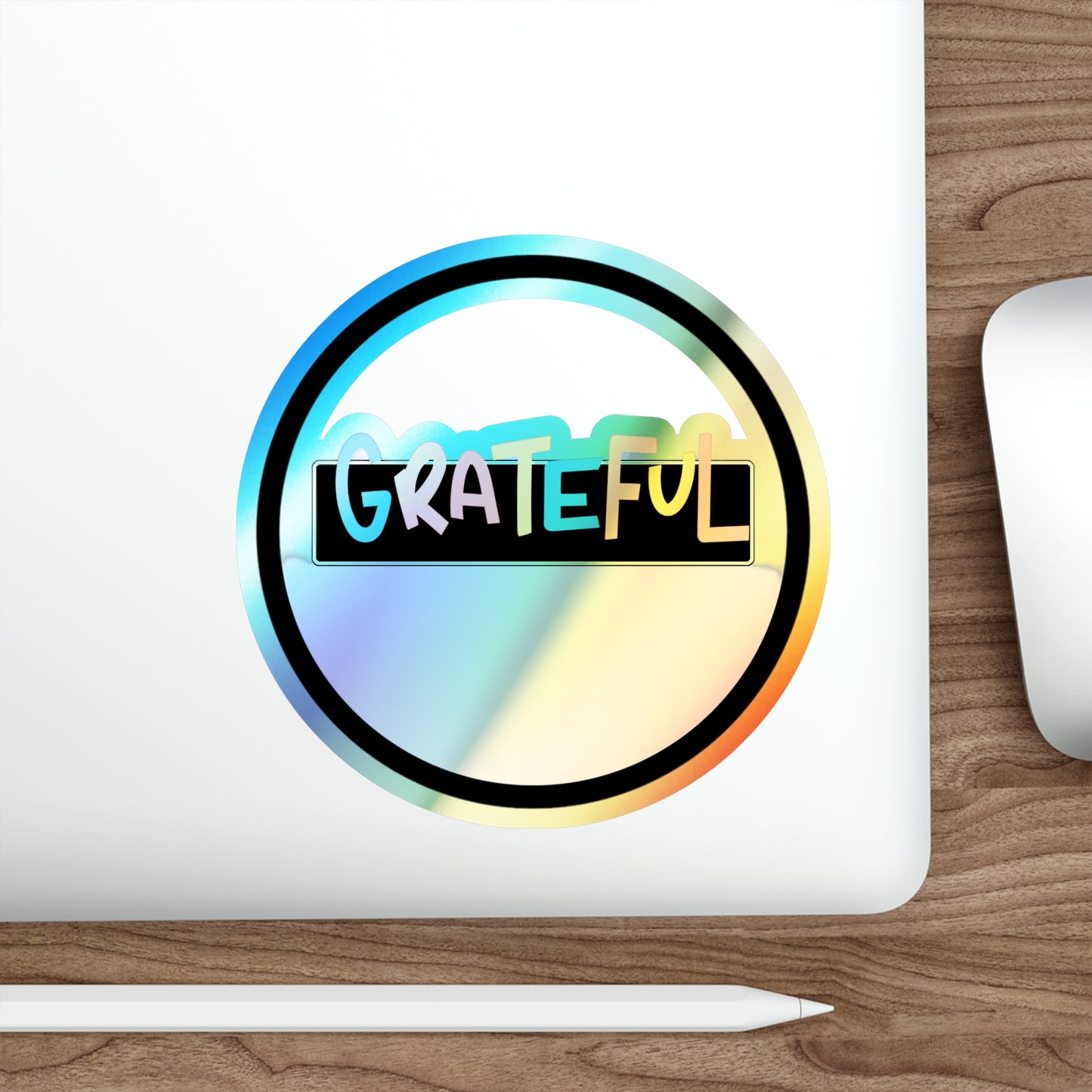 Grateful Holographic Die-cut Stickers