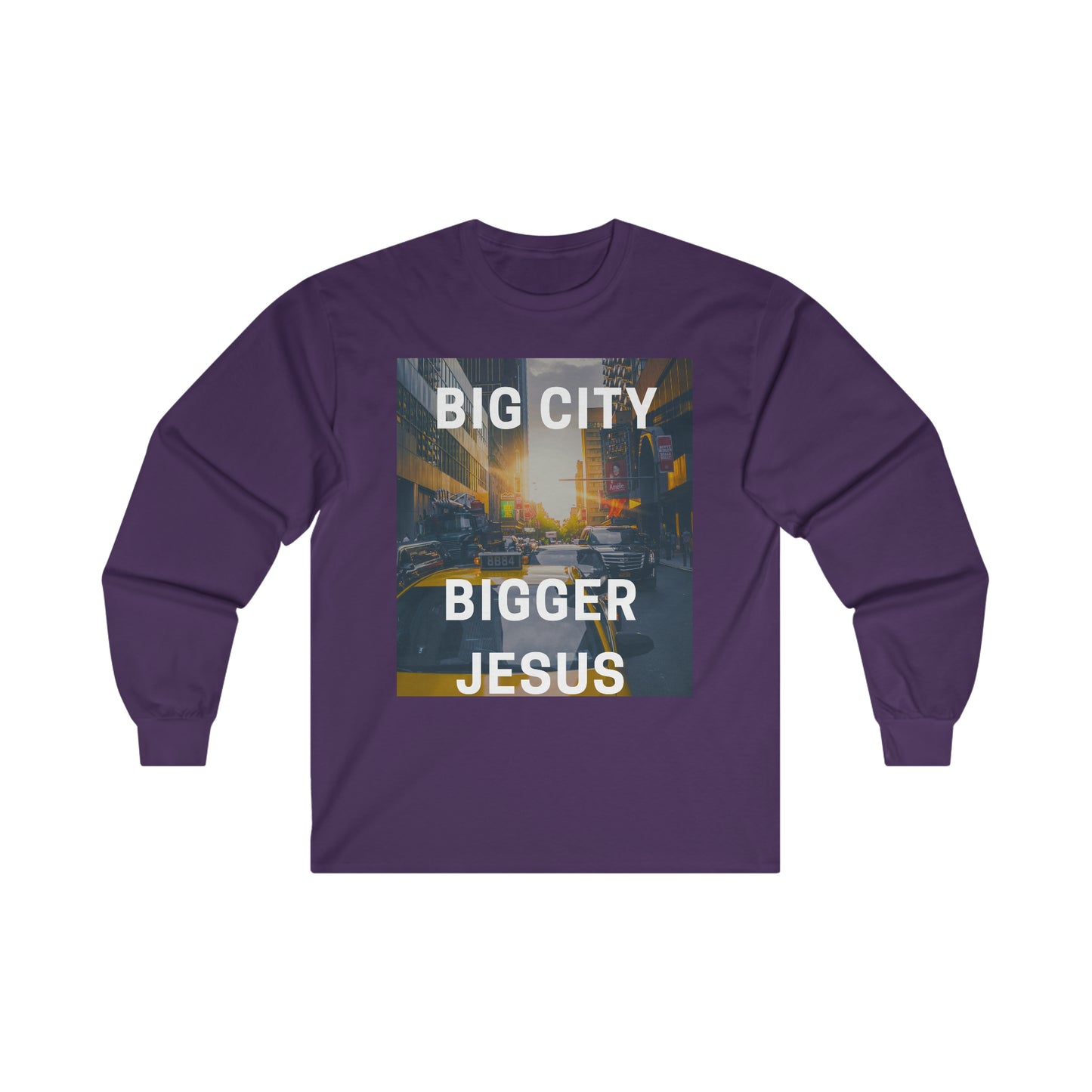 Big City Bigger Jesus Ultra Cotton Long Sleeve Tee