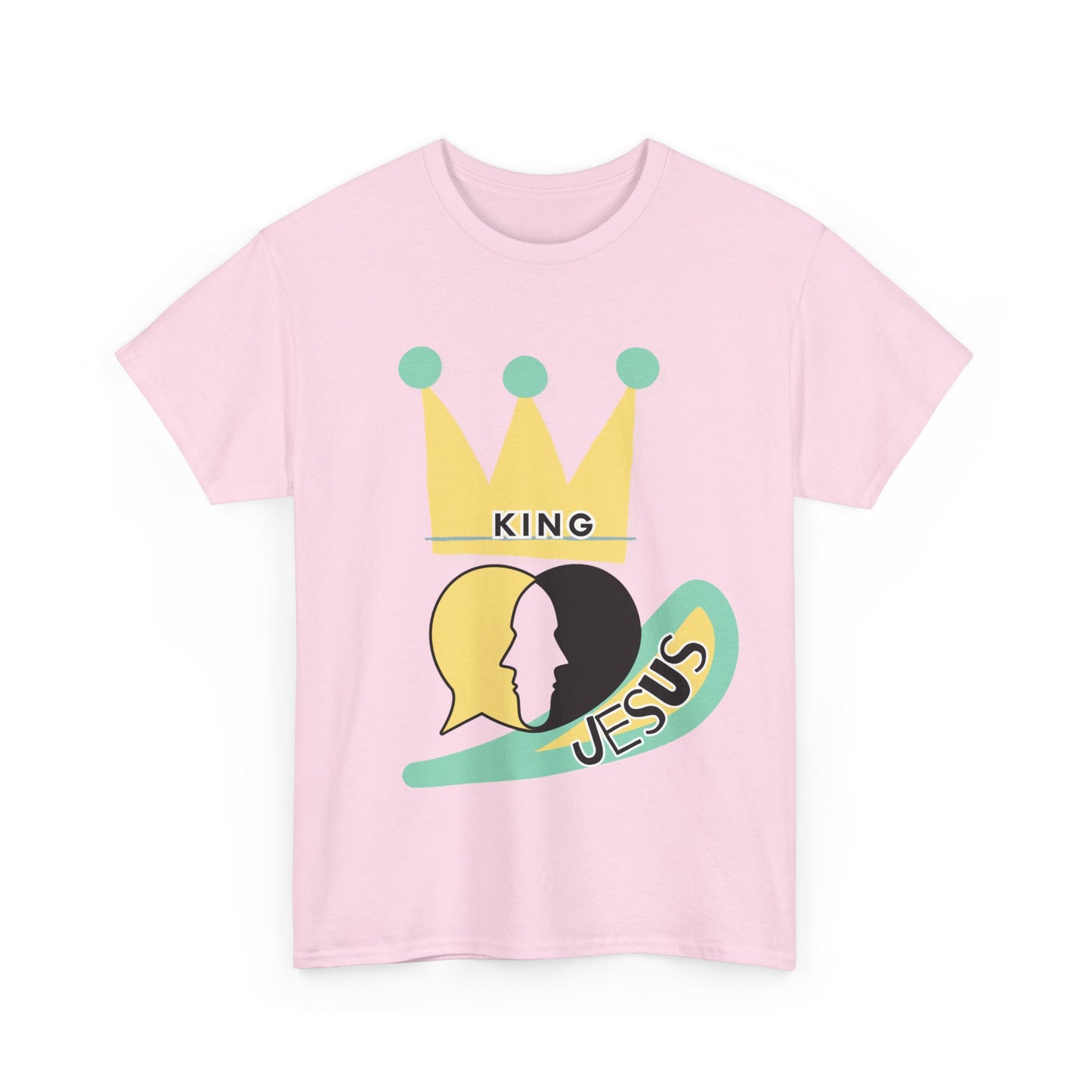 King Jesus Heart Face Unisex Heavy Cotton Tee