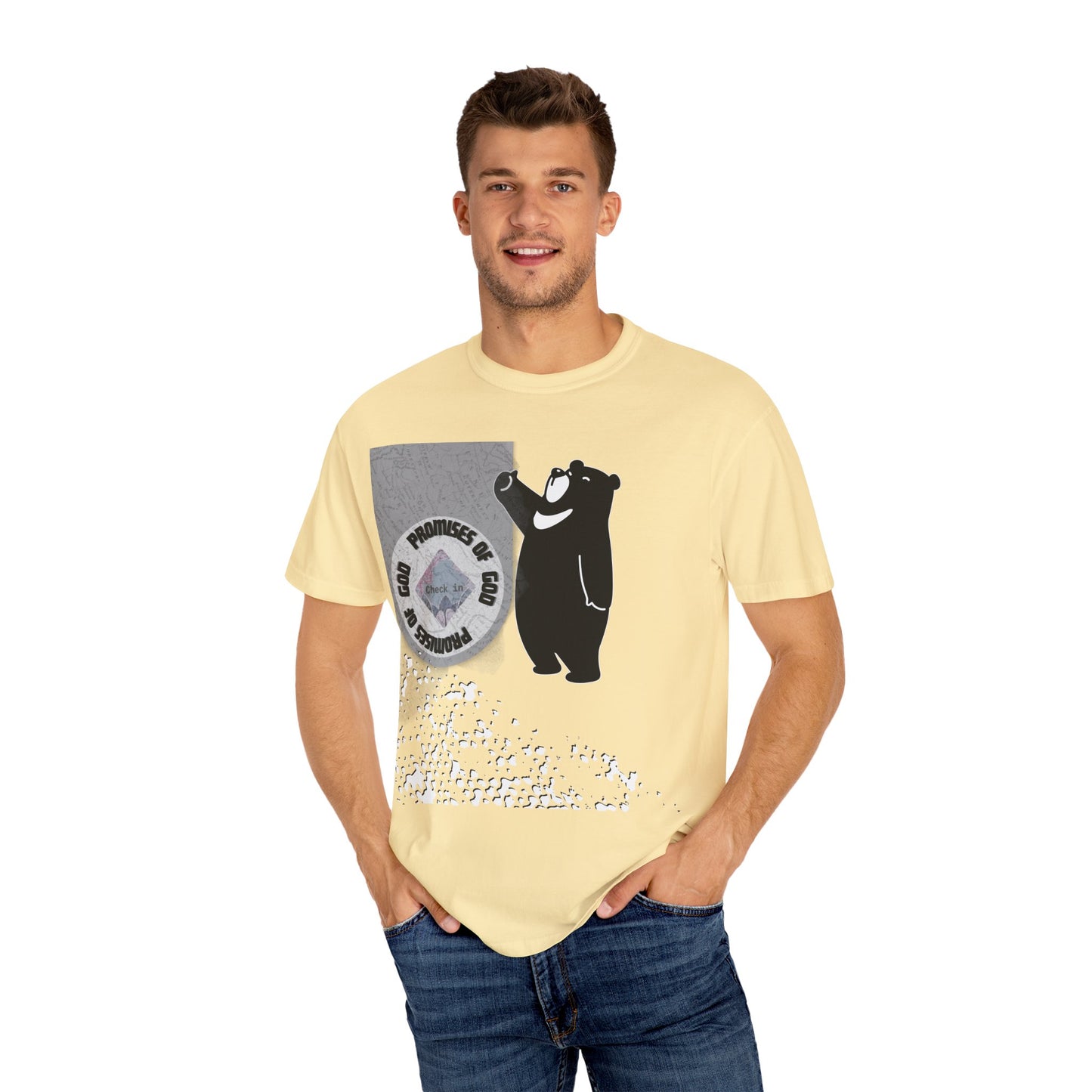 Seal of Promises of God Bear T-Shirt | Comfort Colors 1717 - Christian Graphic Tee