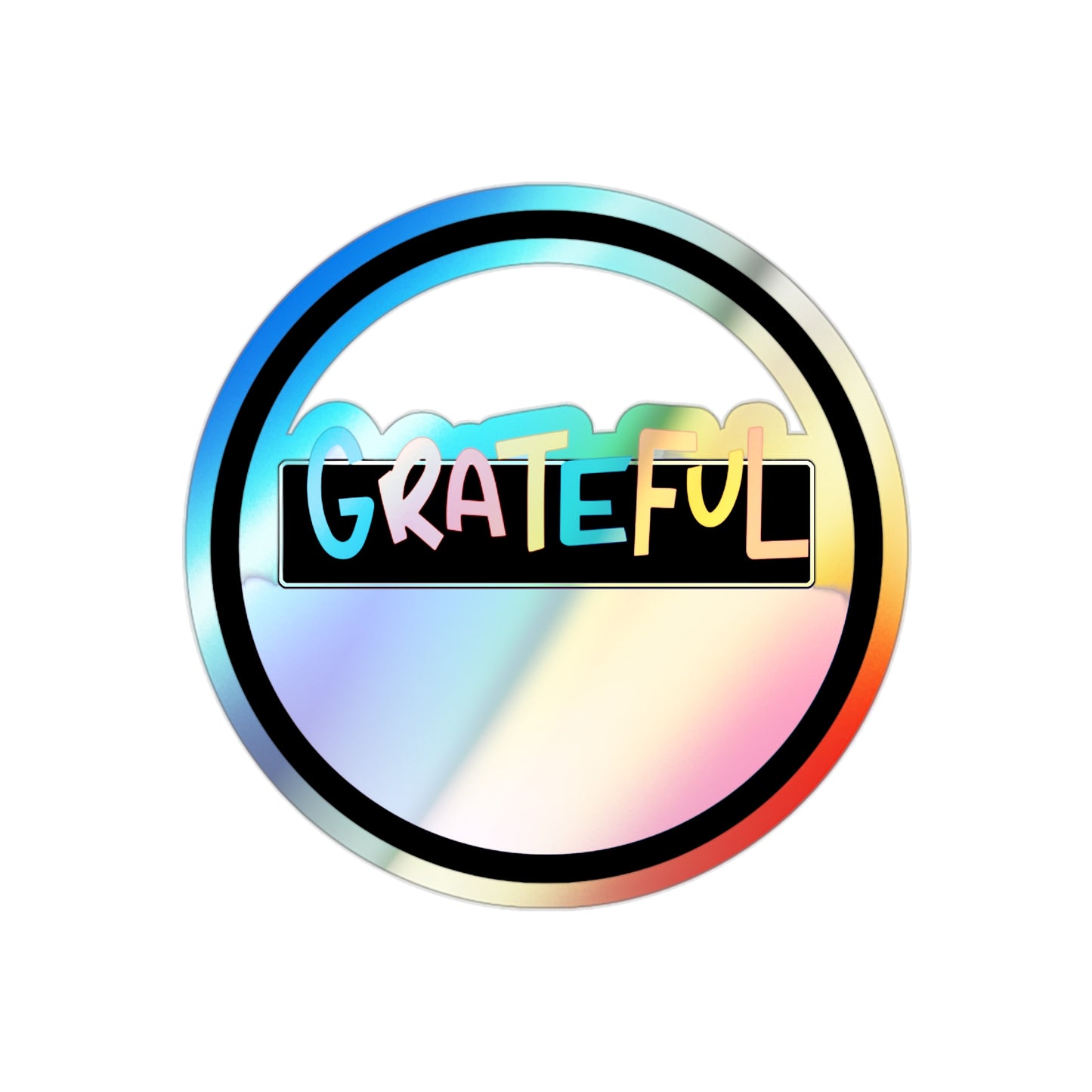 Grateful Holographic Die-cut Stickers