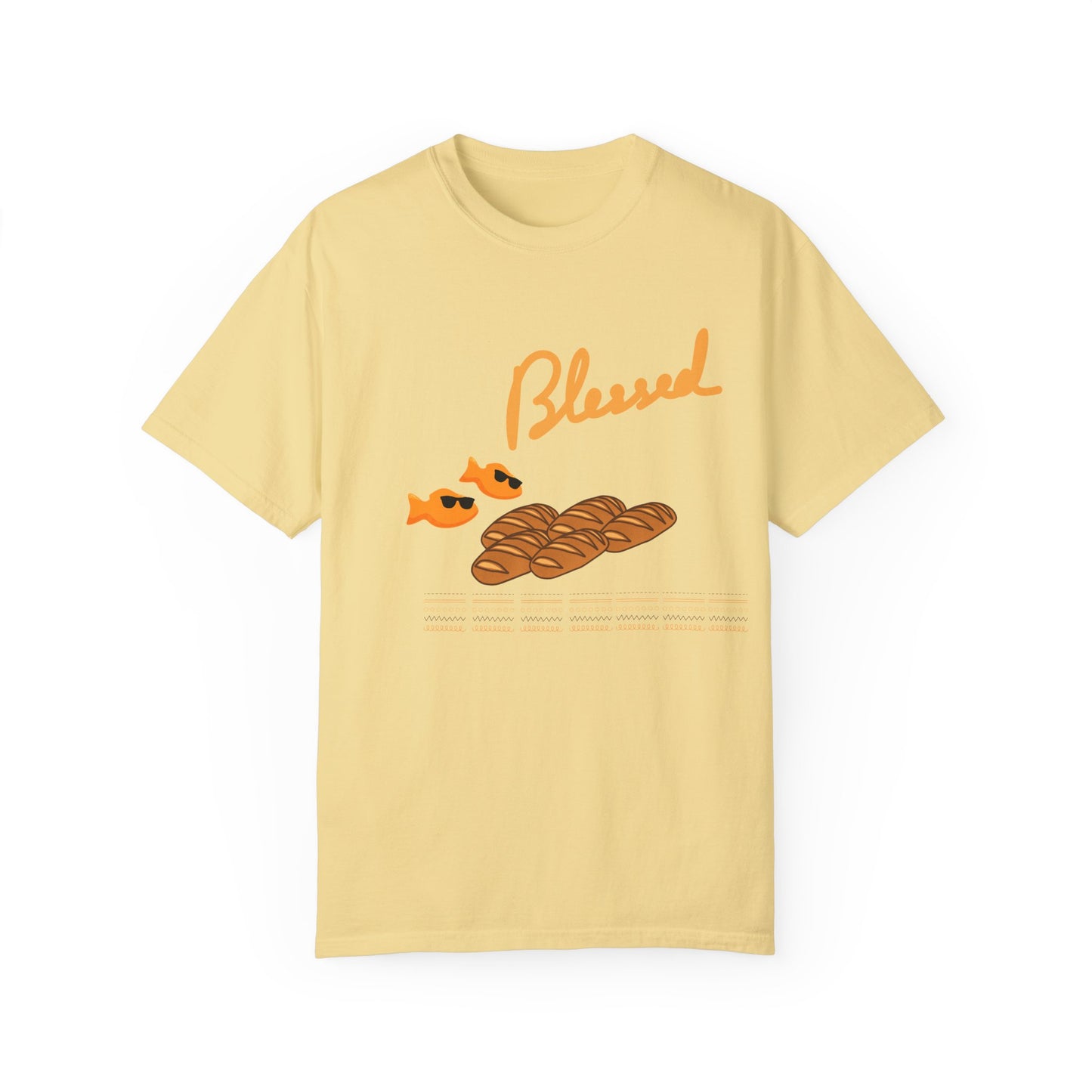 Blessed 2 fish & 5 Loaves T-Shirt – Christian Design | Comfort Colors 1717