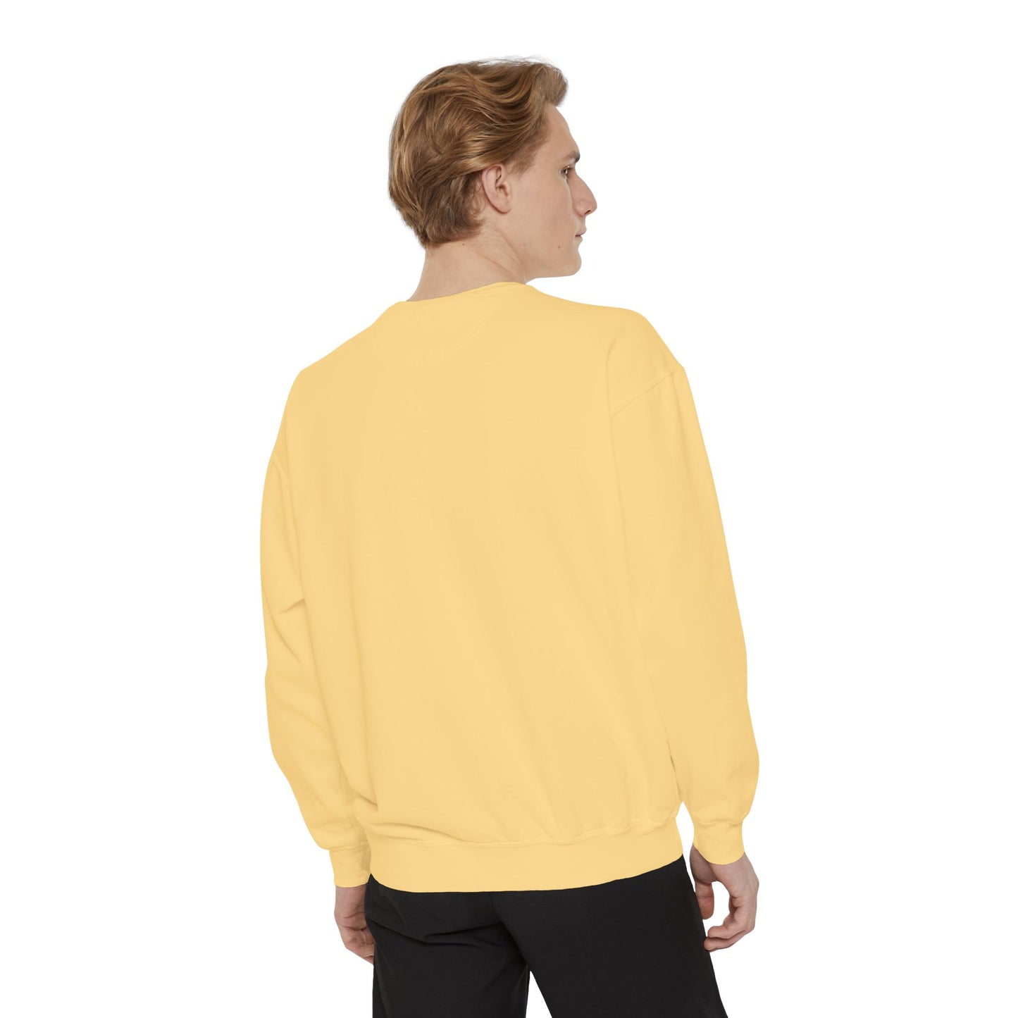 Garment-Dyed Sweatshirt Cozy Fall Autumn Give Thanks Graphic Llama