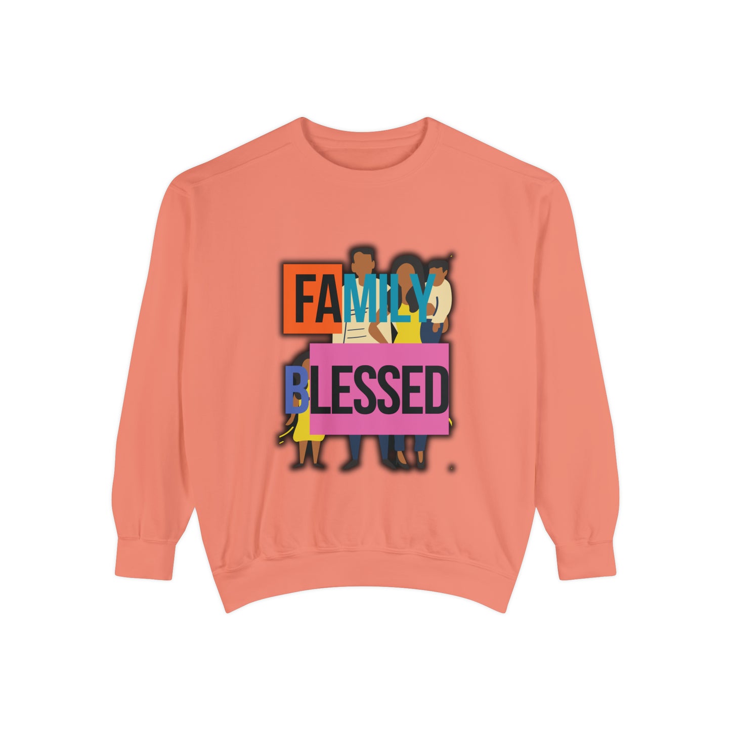 Family Blessed Unisex Garment-Dyed Sweatshirt