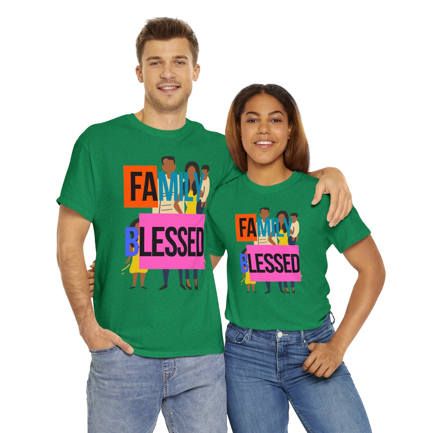 Family Blessed Unisex Heavy Cotton Tee