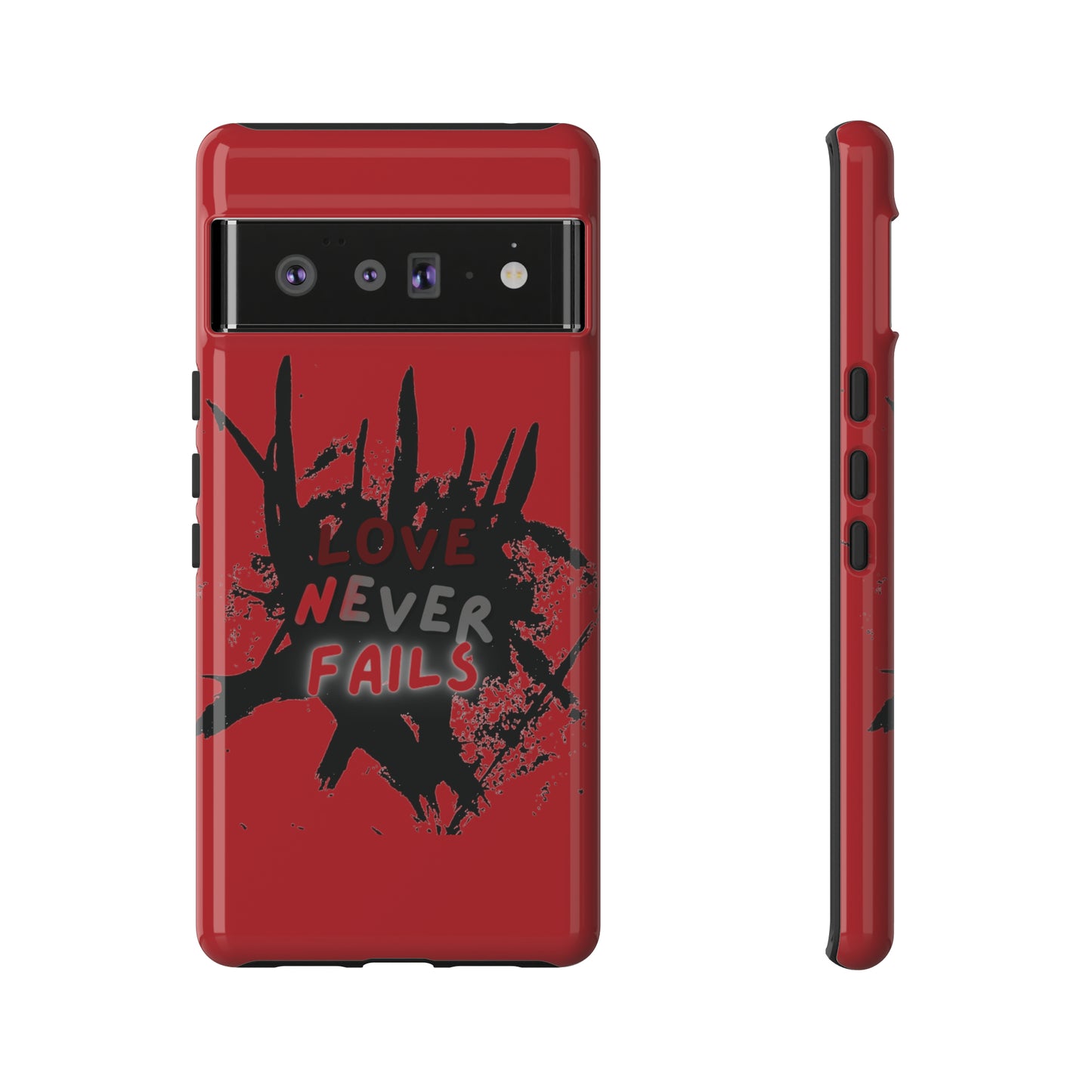 Love Never Fails Red Tough Cases