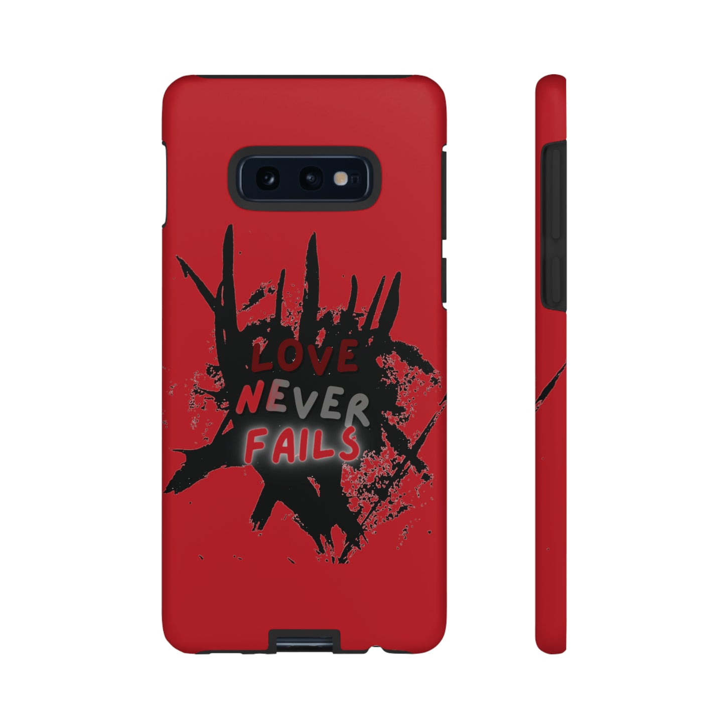 Love Never Fails Red Tough Cases