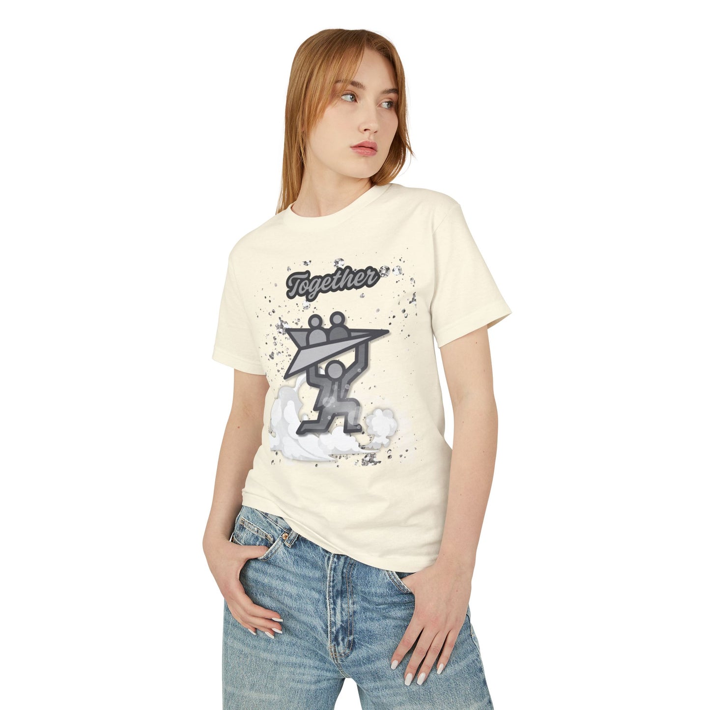 Uplift Together Unisex Heavyweight Cotton Tee - Motivational Graphic Shirt