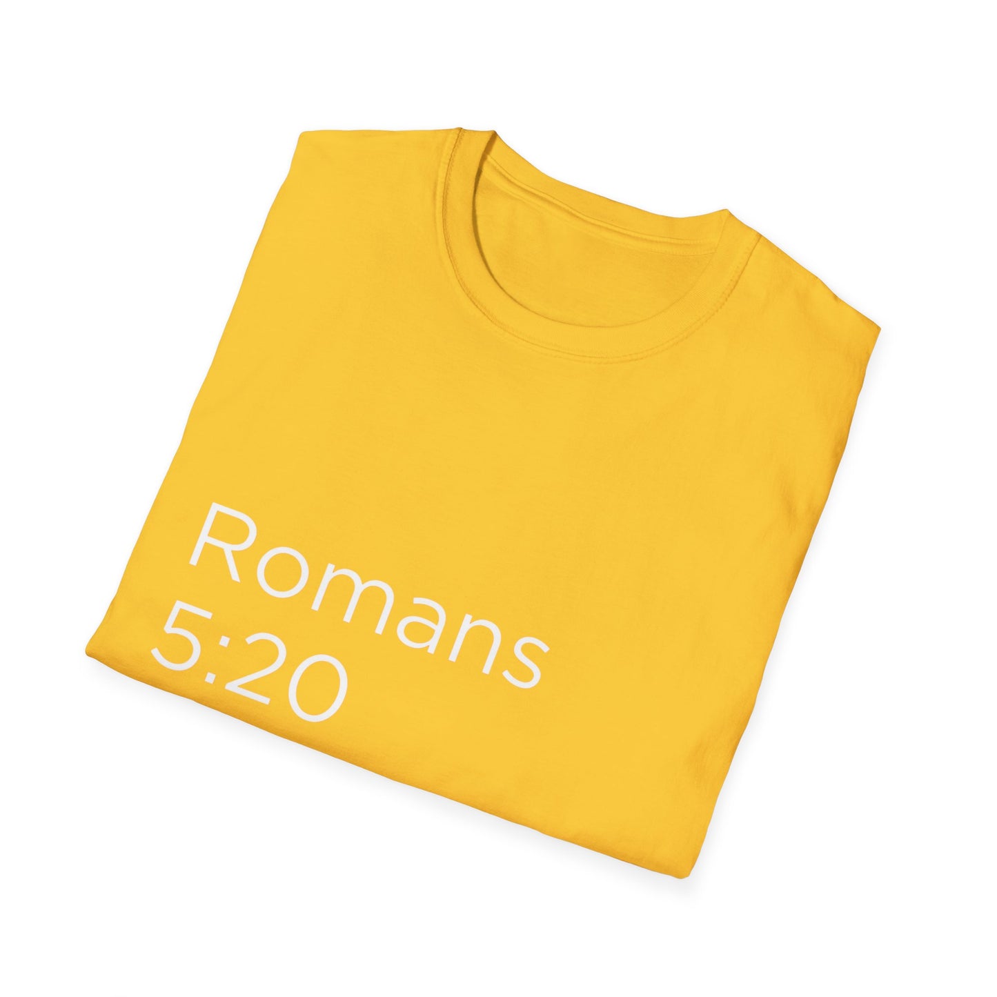 Romans 5:20 Unisex Softstyle T-Shirt