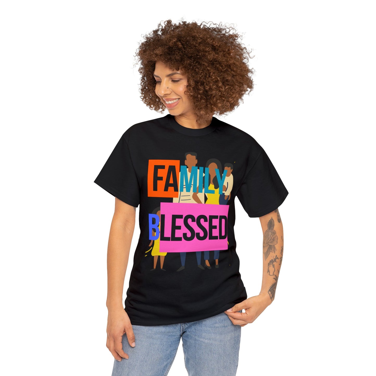 Family Blessed Unisex Heavy Cotton Tee