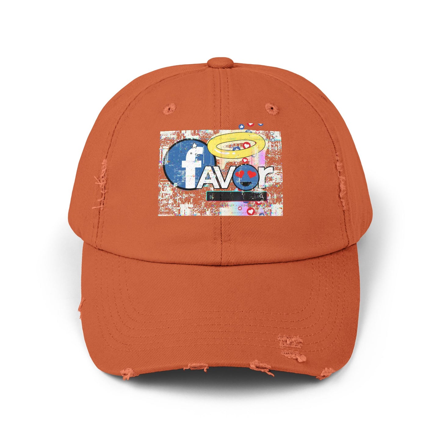 Trendy Favor Distressed Cap with Fun Graphic, Casual Fashion Accessory, Gift for Friends, Summer Vibe, Streetwear Hat, Unisex Style