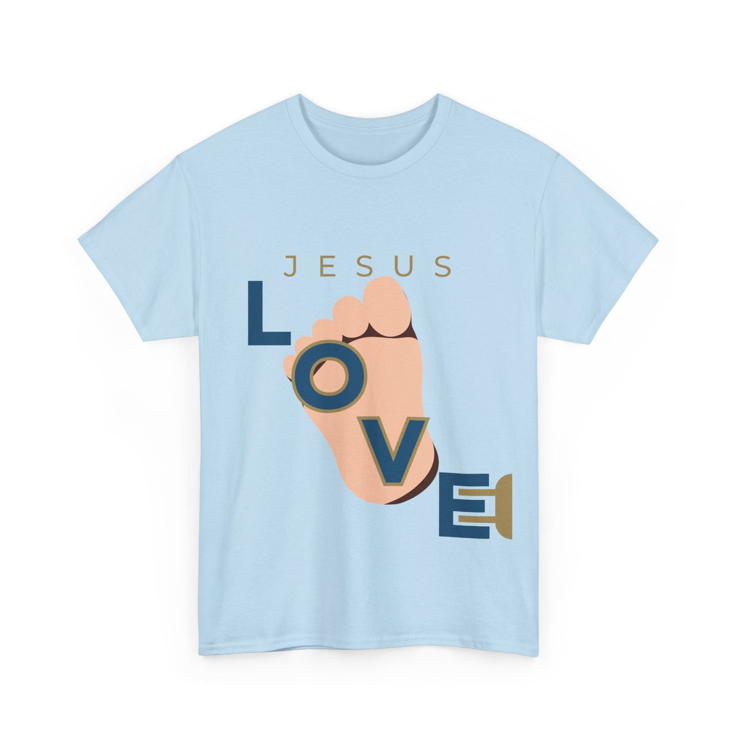 Jesus Love Footprint Heavy Cotton Tee