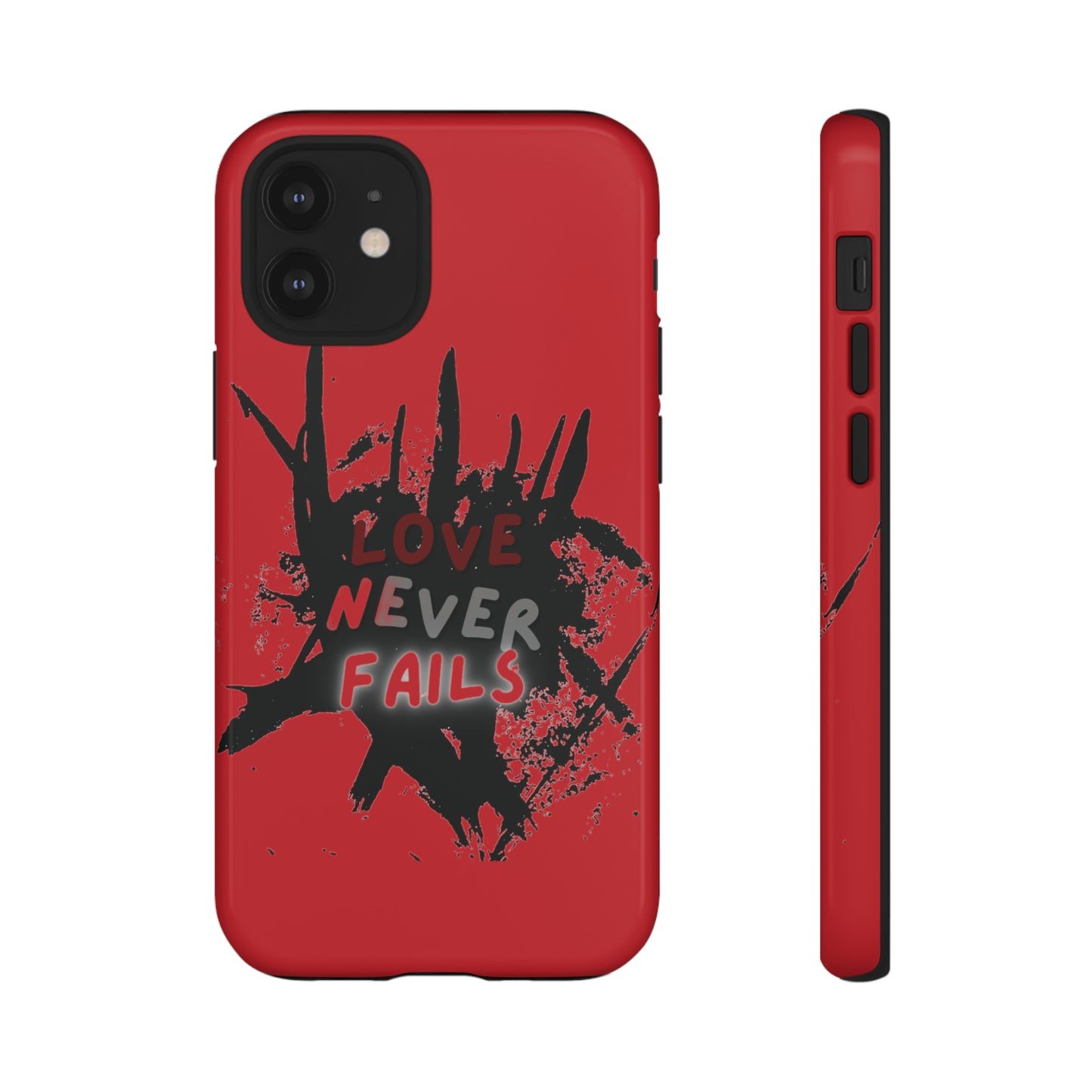 Love Never Fails Red Tough Cases