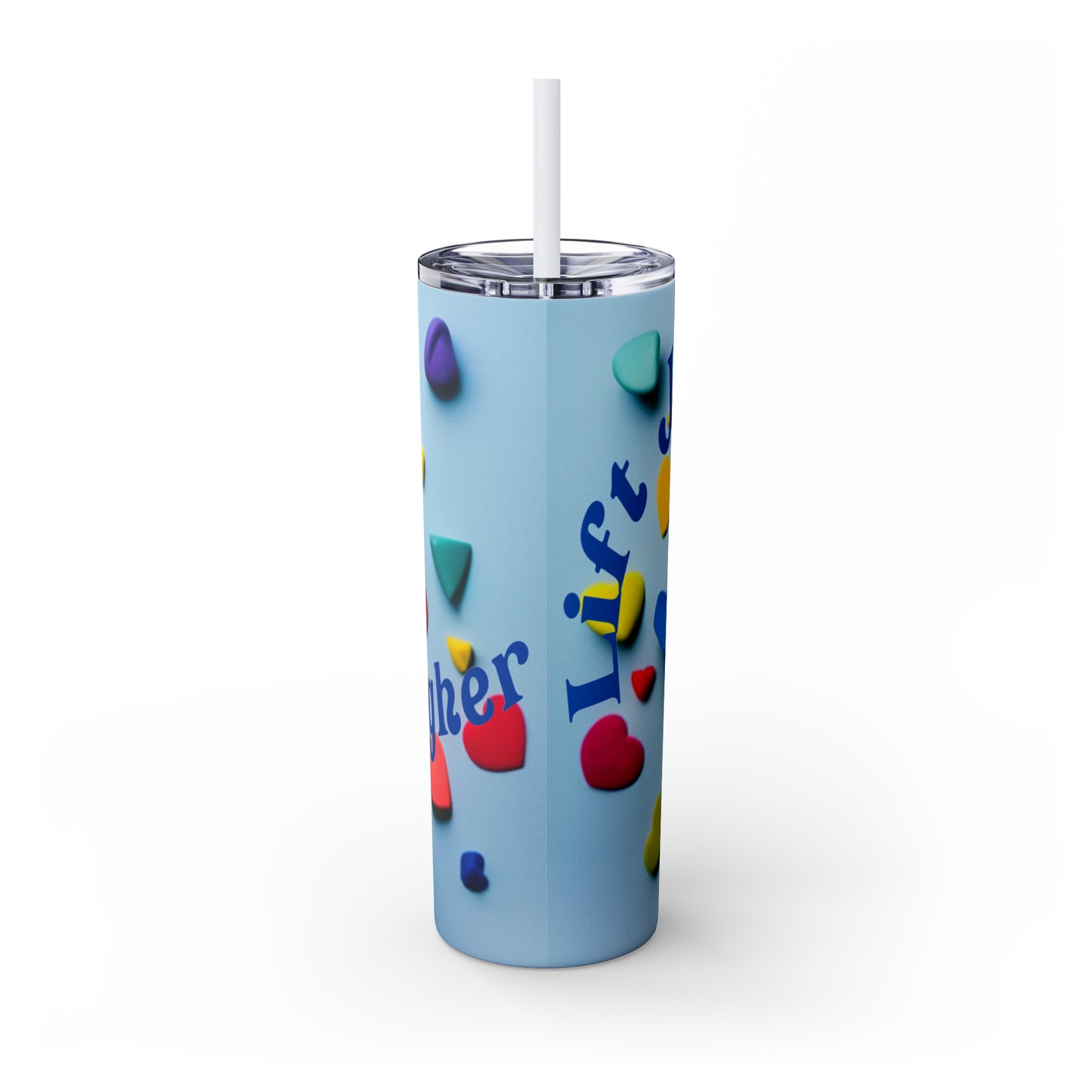 Lift Jesus Higher Skinny Tumbler with Straw, 20oz