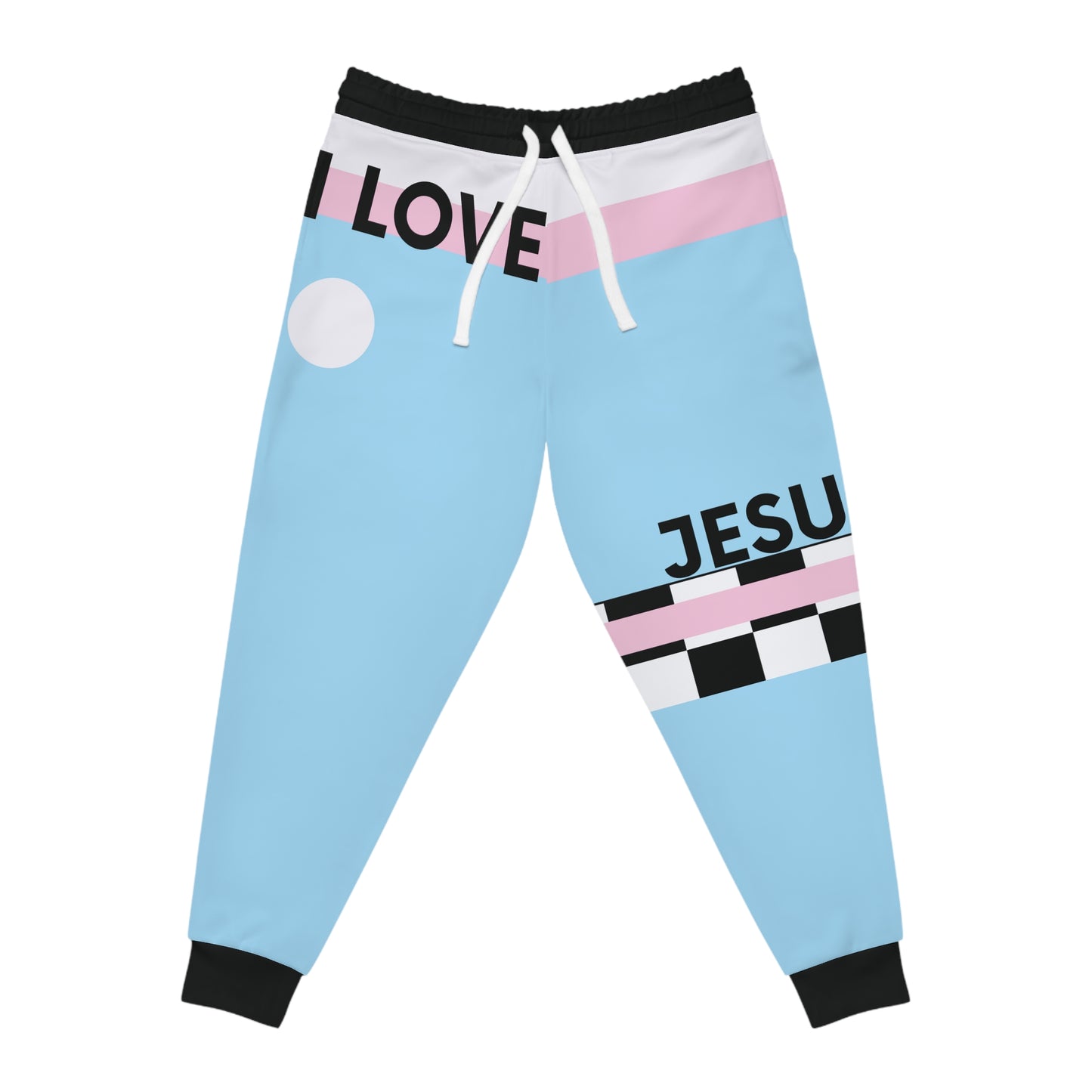 I Love Jesus (Pink) Athletic Joggers