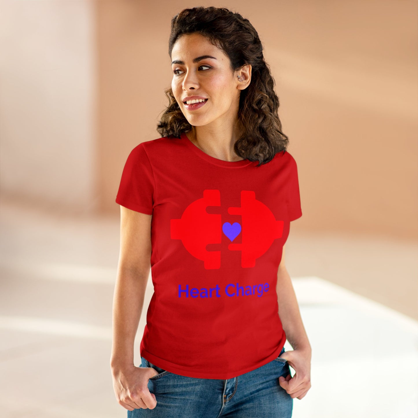 Heart Charge Women's Midweight Cotton Tee