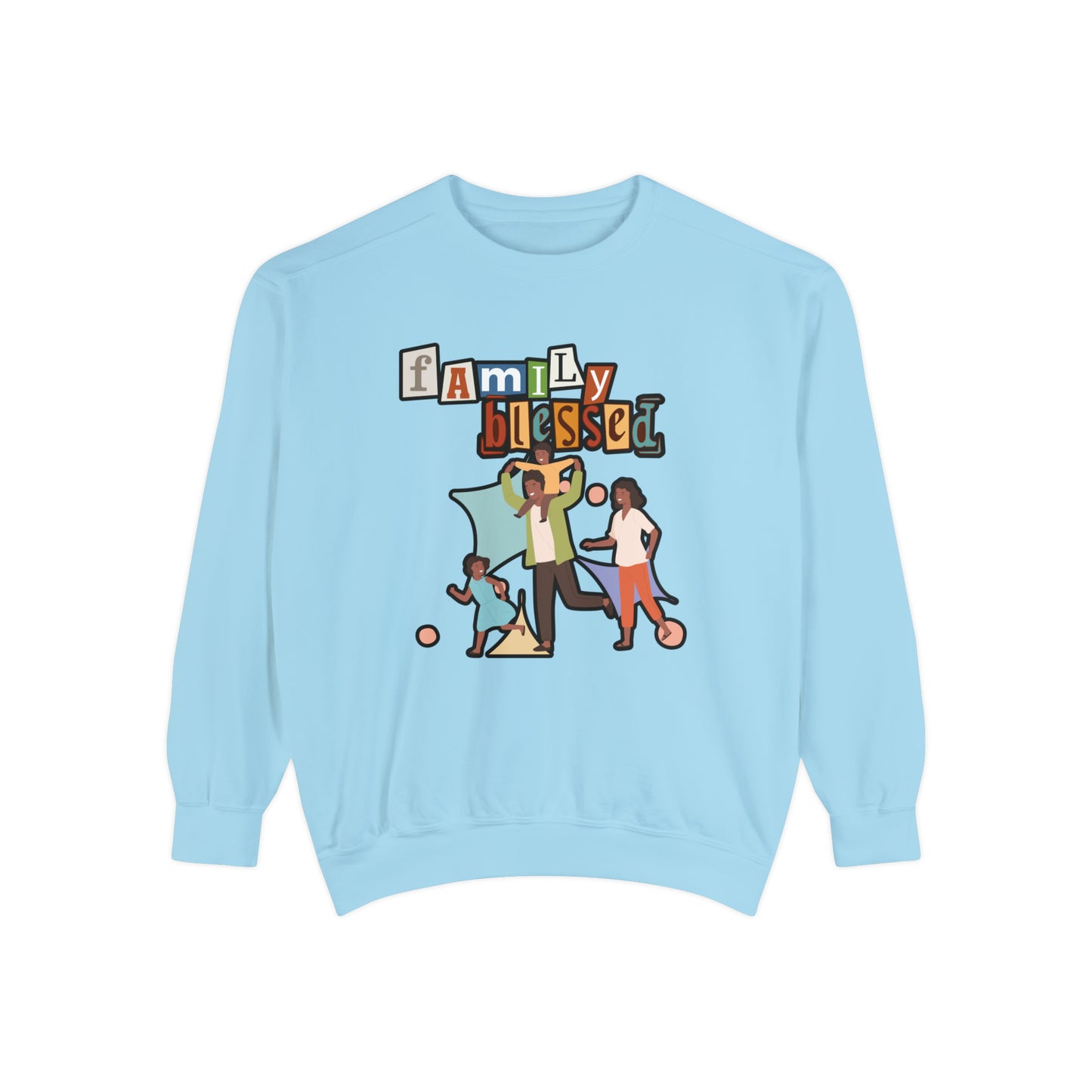 Celebrate Family Unity: Blessed Family Unisex Garment-Dyed Sweatshirt