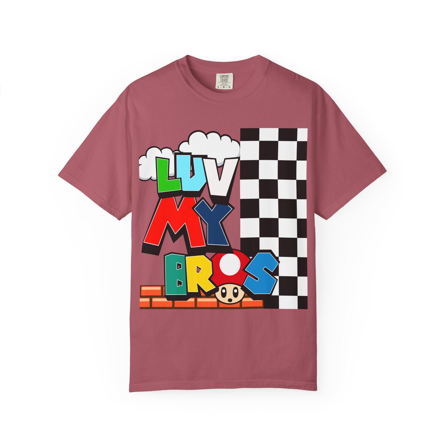 Colorful Retro Gaming T-Shirt, Luv My Bros Shirt, Unisex Tee, Gamer Gift,