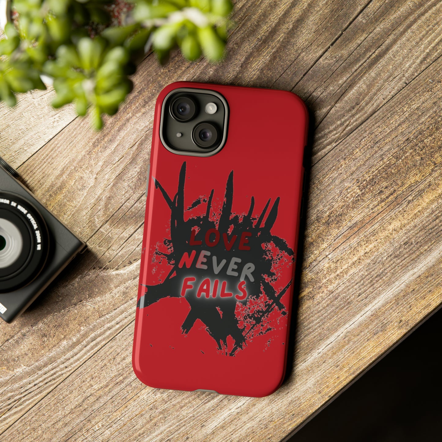 Love Never Fails Red Tough Cases