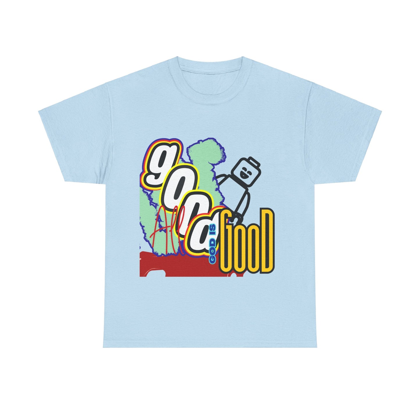 All Good God is Good" Lego Inspired T-Shirt - Fun and Creative Faith-Based Apparel