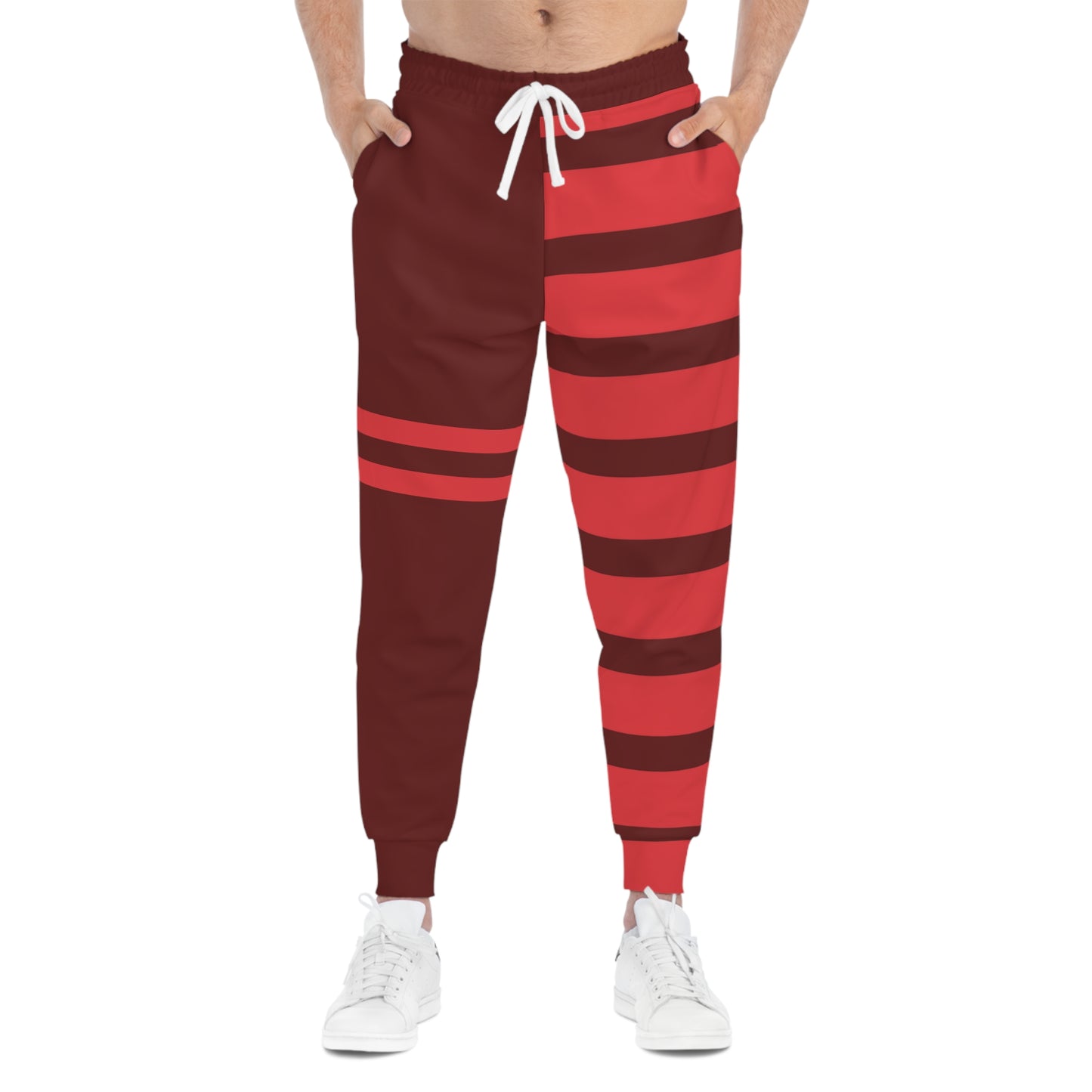 Jesus Is Joy Athletic Joggers(burgandy)