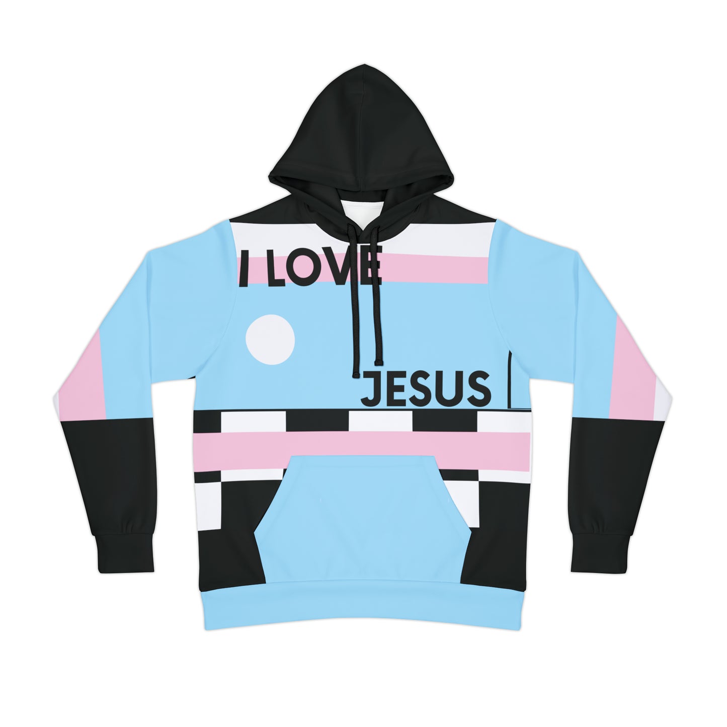 I Love Jesus (Pink) Athletic Hoodie