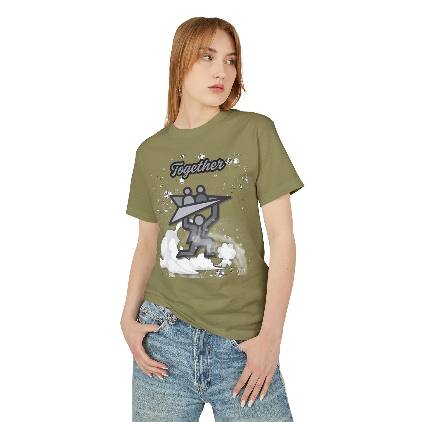 Uplift Together Unisex Heavyweight Cotton Tee - Motivational Graphic Shirt