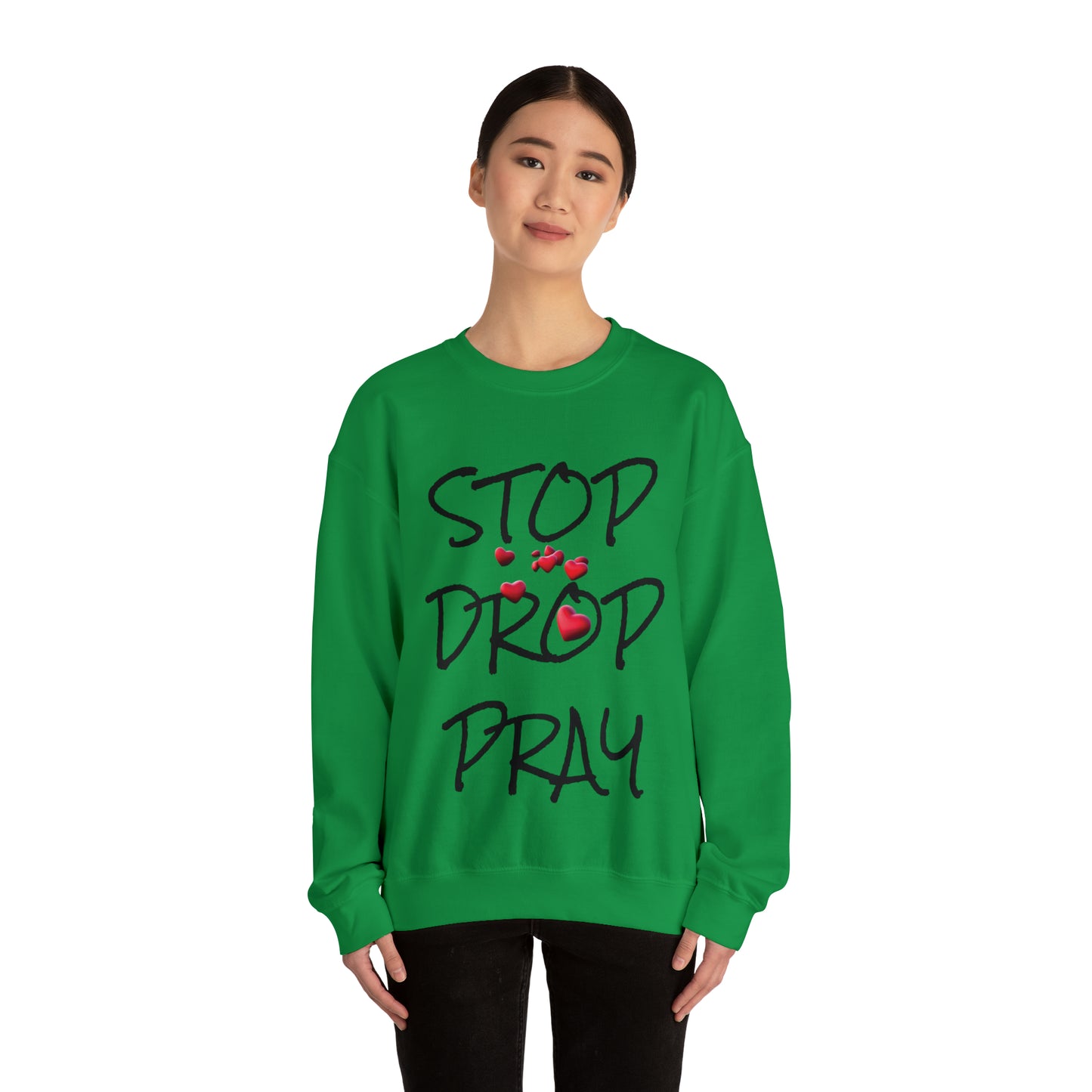 Stop Drop Pray Unisex Heavy Blend™ Crewneck Sweatshirt