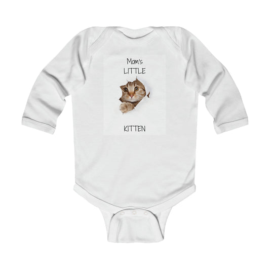 Mom's Kitten Infant Long Sleeve Bodysuit