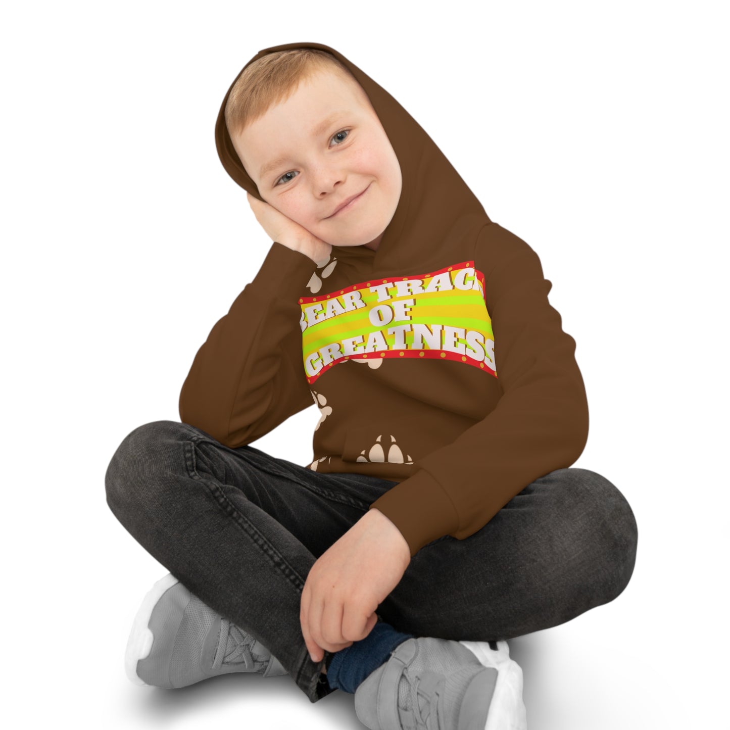 Bear Tracks Of Greatness Children's Hoodie