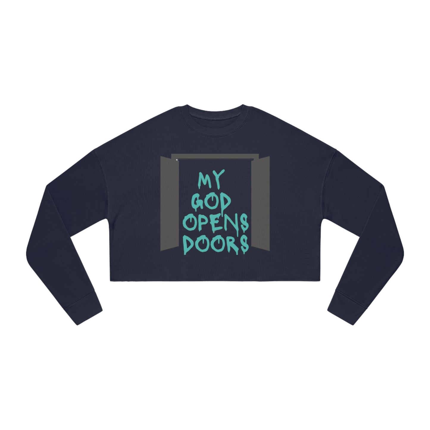 God Opens Doors Women's Cropped Sweatshirt