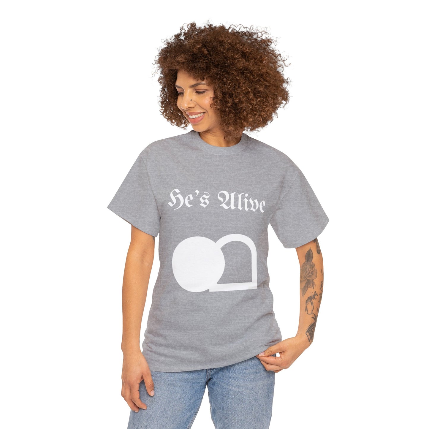 He's Alive Unisex Heavy Cotton Tee