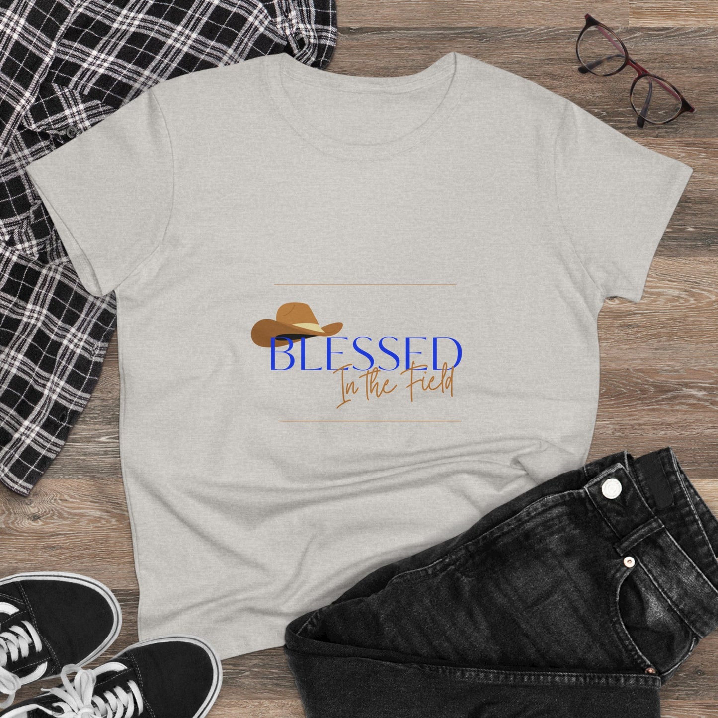 Blessed in The Field Women's Midweight Cotton Tee